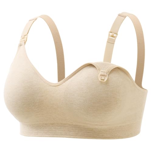 momcozy-nursing-bras-for-breastfeeding-soft-cotton-seamless-wireless-fixed-paddi image 8