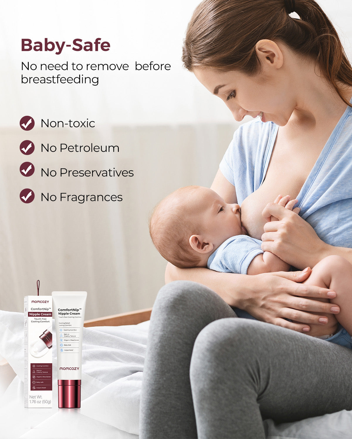 momcozy-breastfeeding-essentials-bundle-nipple-cream-silver-nipple-shields-milk- image 5