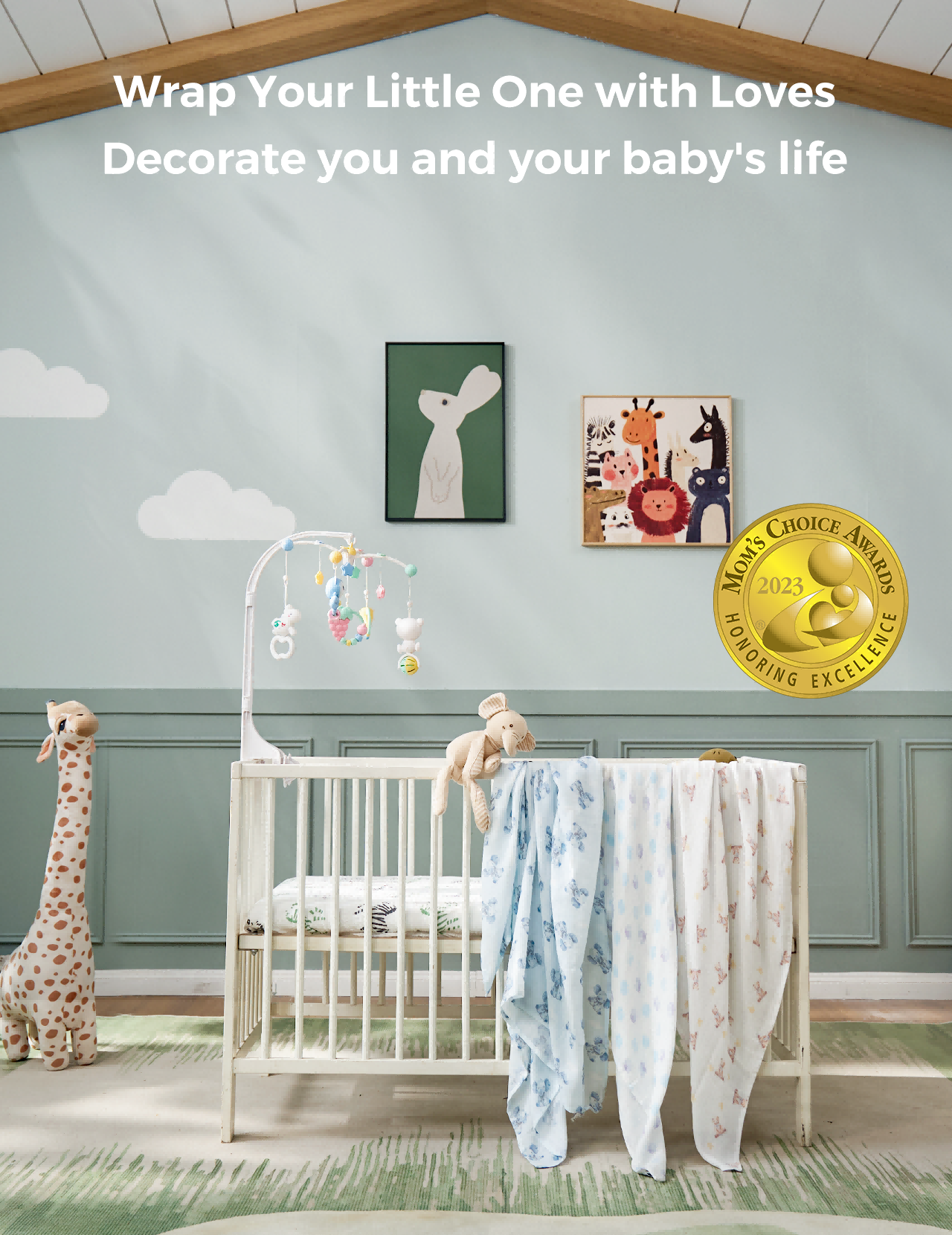 momcozy-best-wishes-softness-swaddle-blankets-innocence image 4
