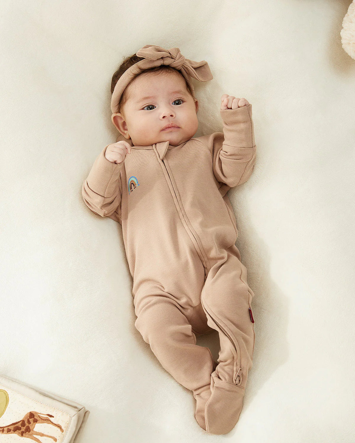 momcozy-baby-pajamas-newborn-sleepers-dull-brown-pinkish-grey image 4
