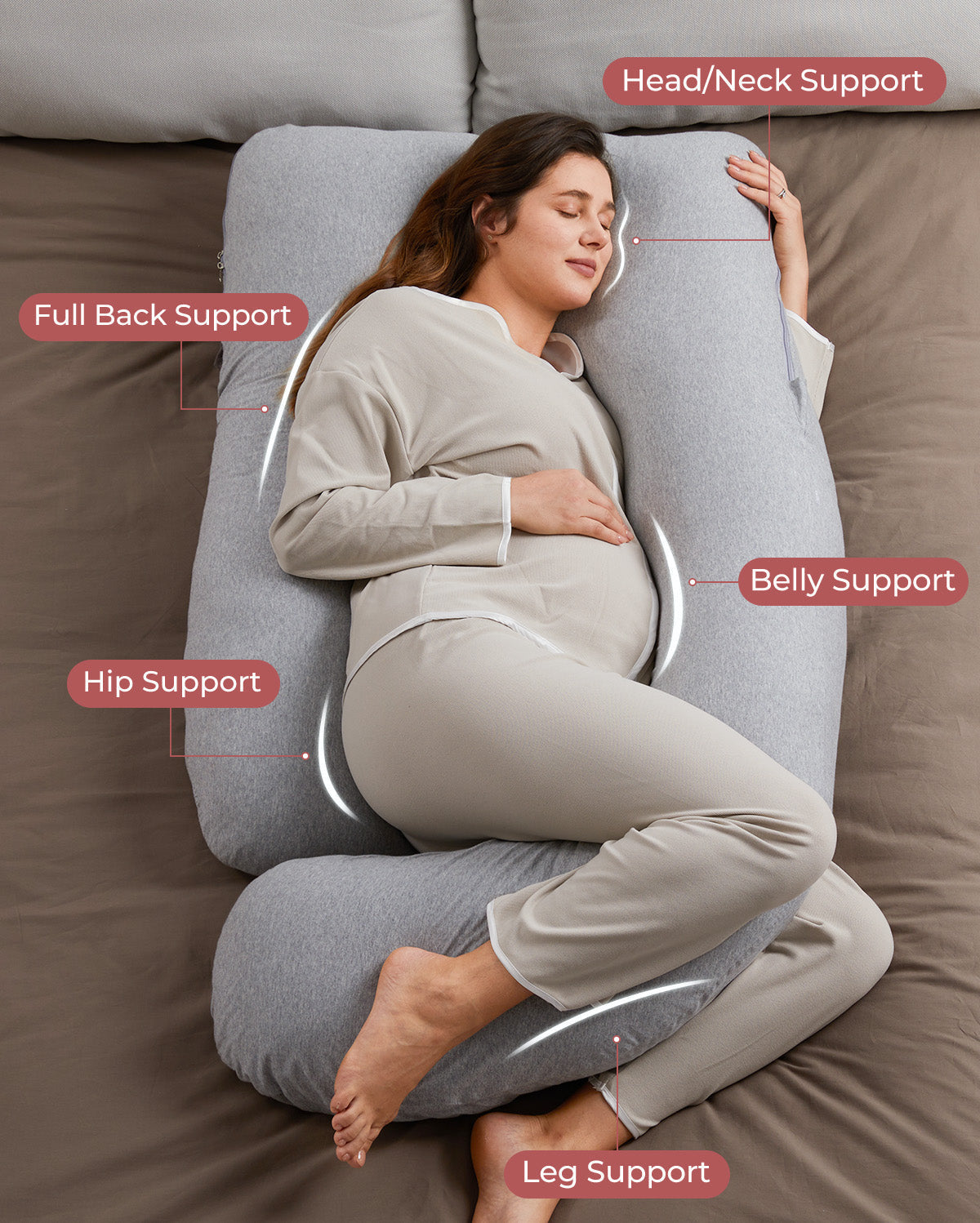 momcozy-huggable-100-cotton-u-shaped-maternity-body-pillow image 4