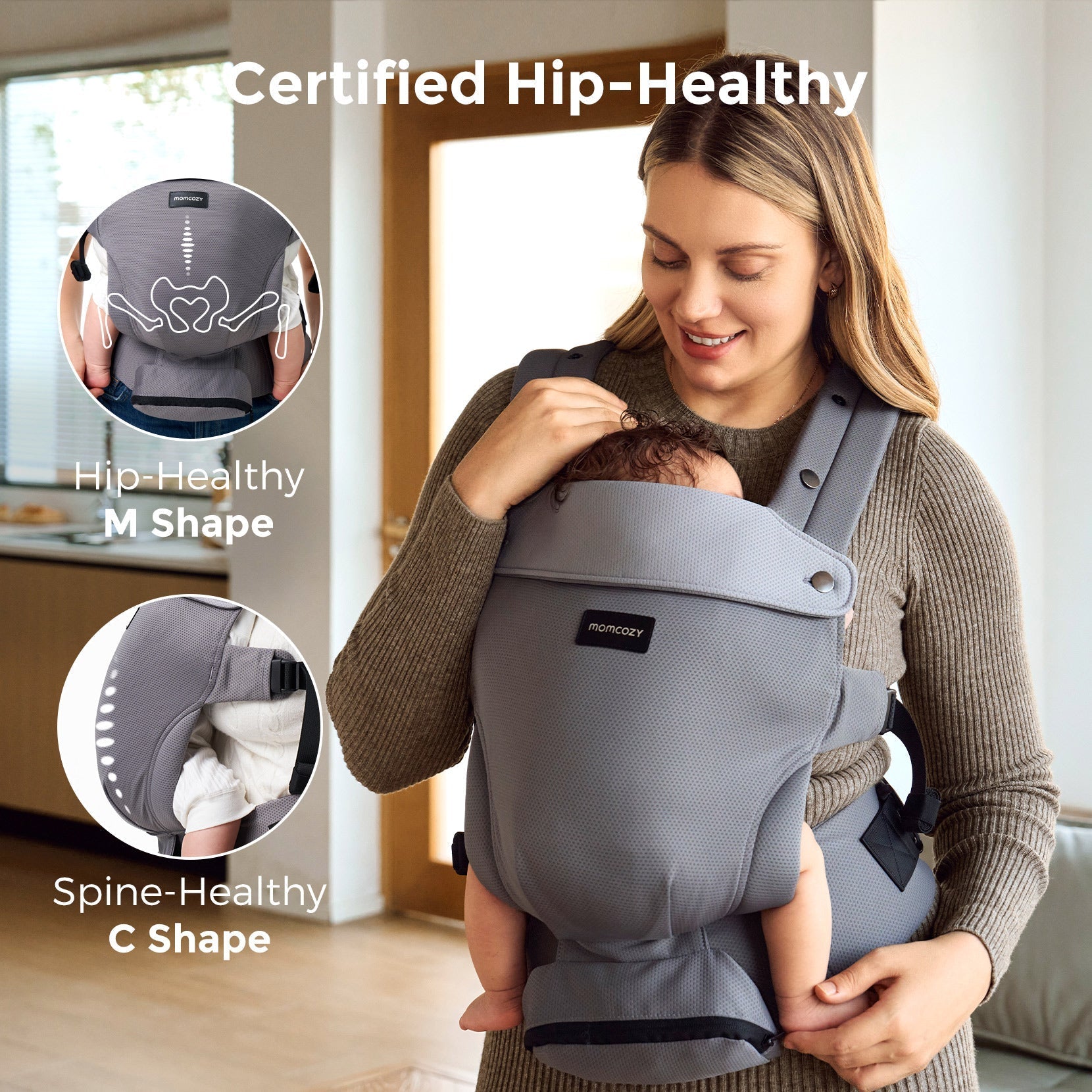 momcozy-baby-carrier-with-sunshield-purplish-grey image 5