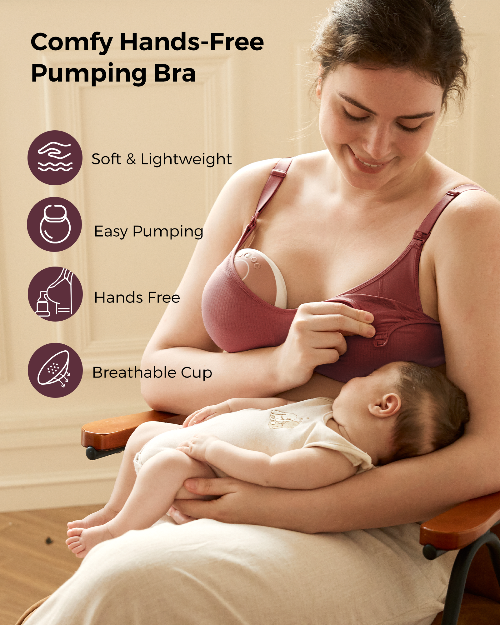 momcozy-tencel-fabric-seamless-breast-pump-bra image 3