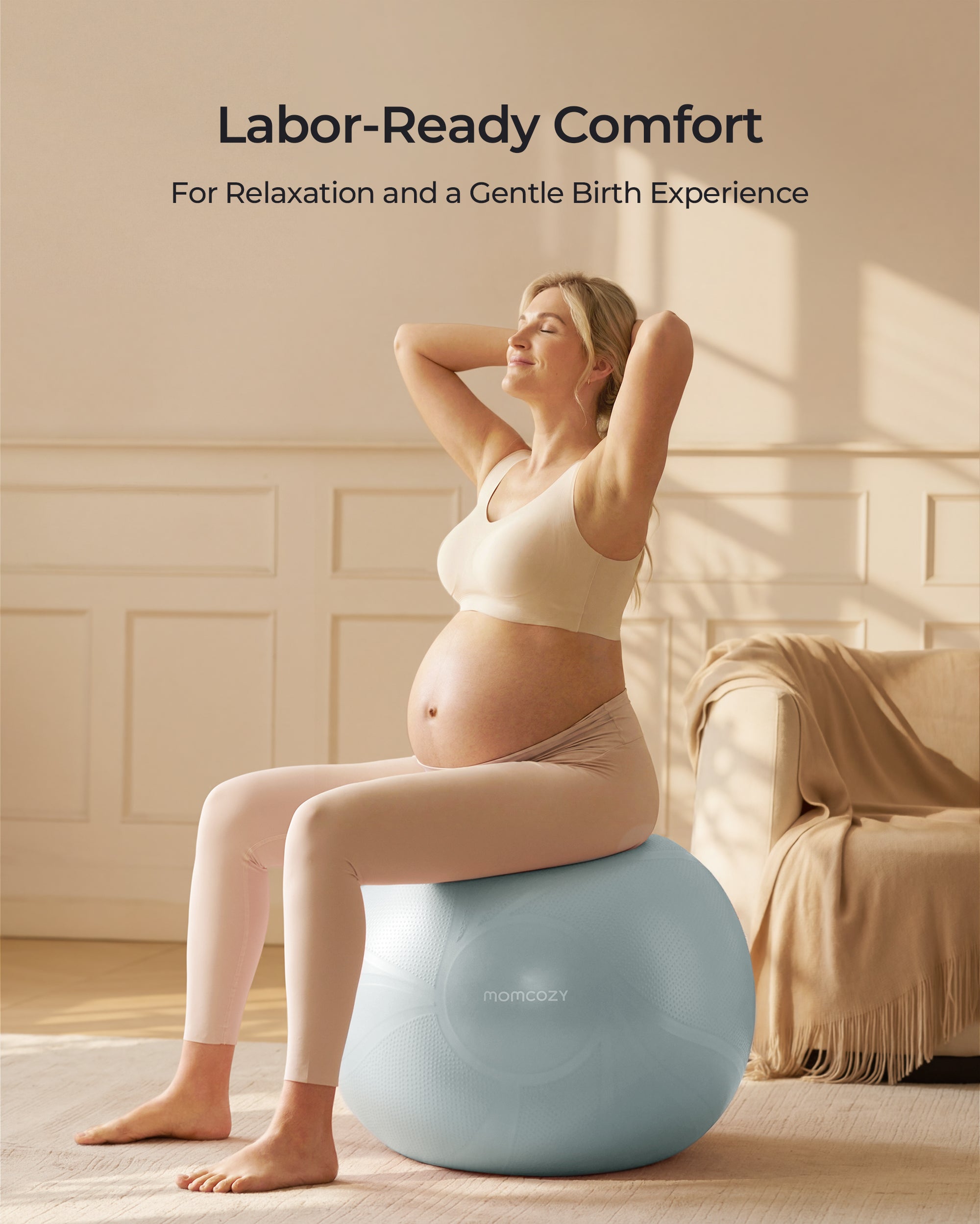 momcozy-birthease-maternity-exercise-ball-glacier-blue image 3