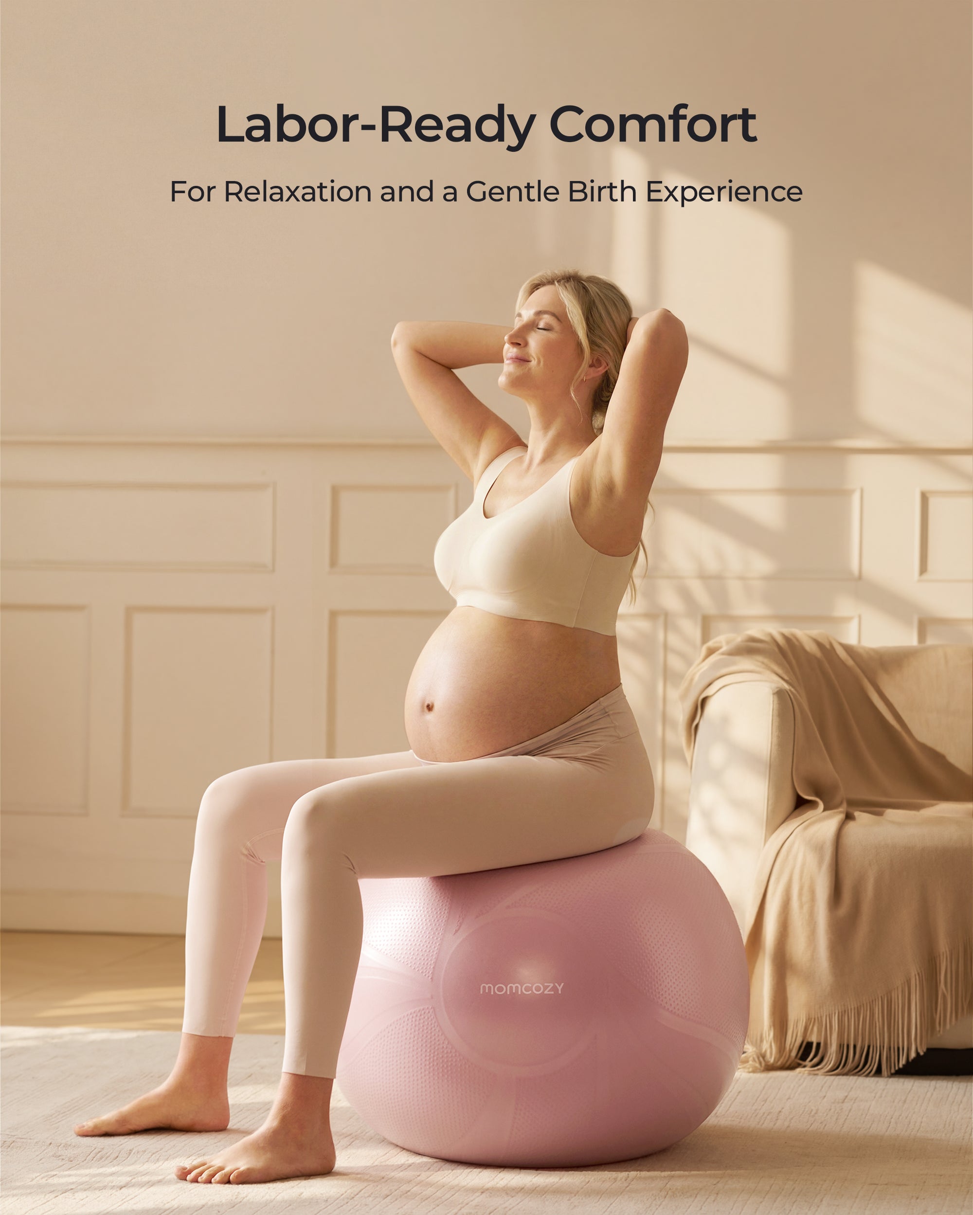 momcozy-birthease-pregnancy-ball-set-maternity-exercise-ball image 2
