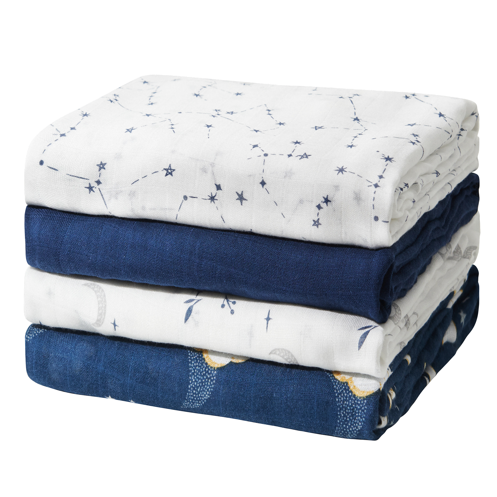 momcozy-softness-swaddle-blankets-midnight-star-clouds-4-pack-ultra-soft-breatha image 1