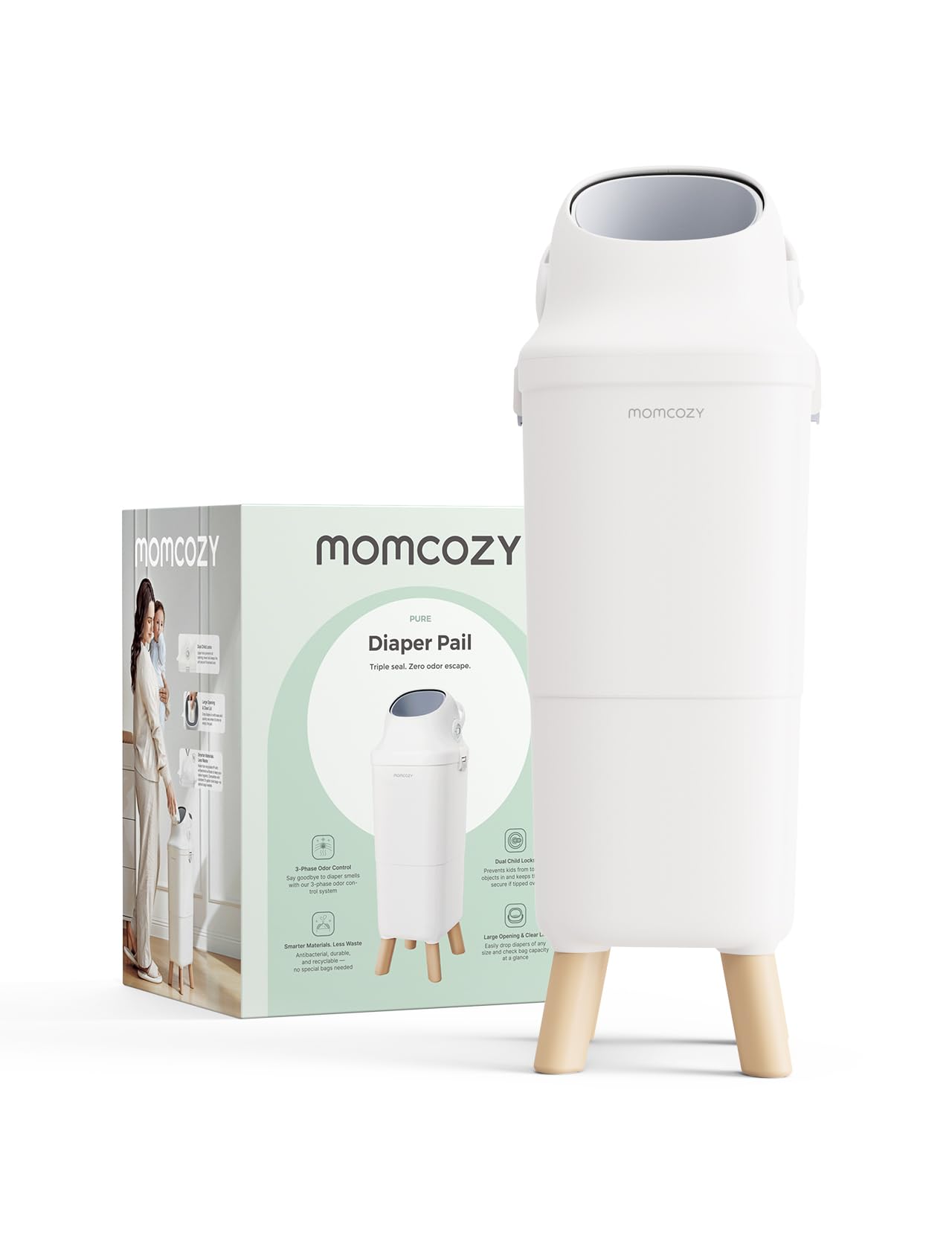 momcozy-diaper-pail-with-triple-seal-odor-control-wide-opening-ergonomic-height- image 1
