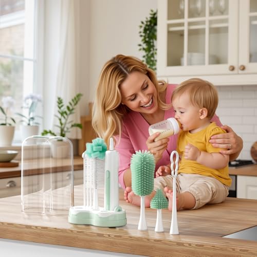 momcozy-7-in-1-electric-baby-bottle-brush-set-with-drying-rack-dual-rotation-usb image 8