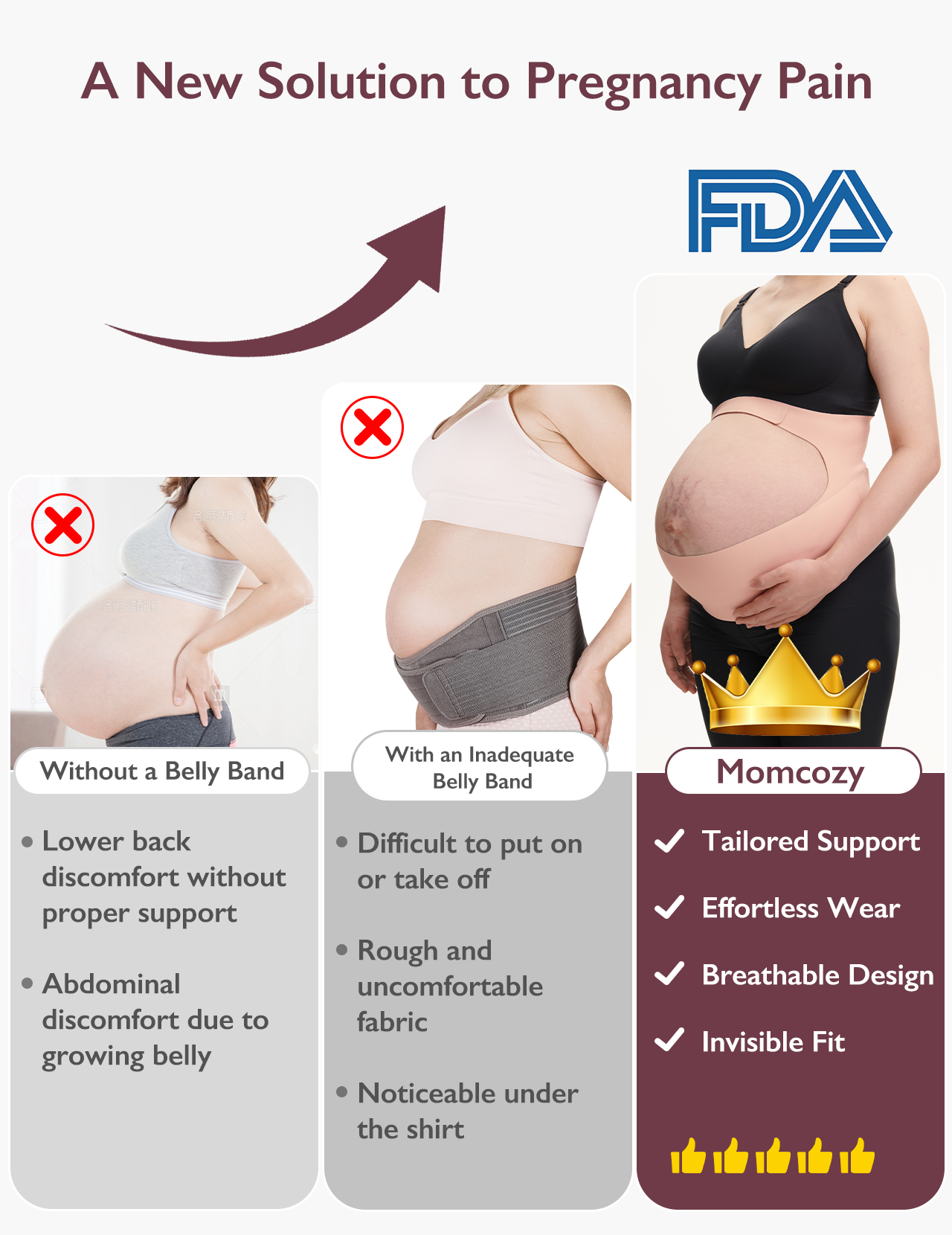 momcozy-ergonest-maternity-belly-band-high-waist-pregnancy-underwear-pregnancy-w image 4