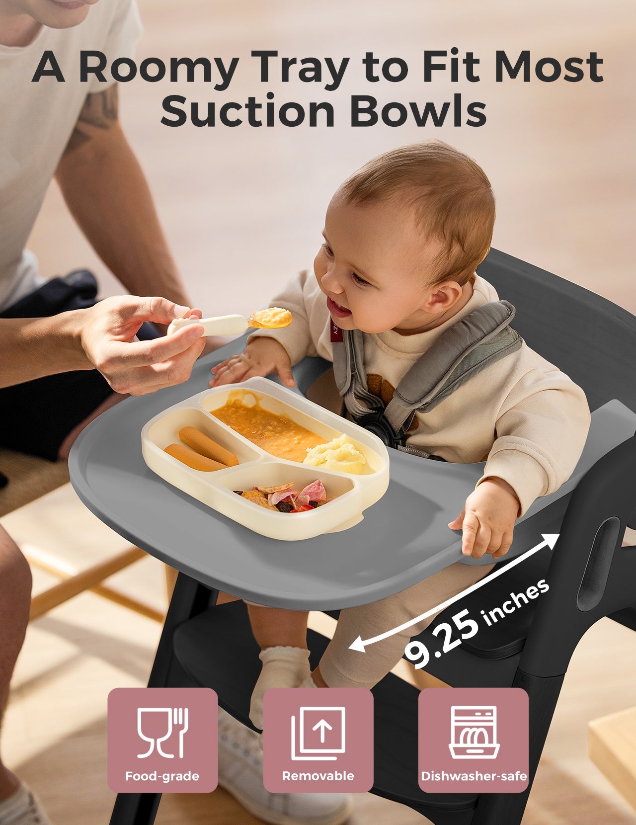 momcozy-dinerpal-black-high-chair-compact-adjustable-easy-to-clean-baby-feeding- image 5