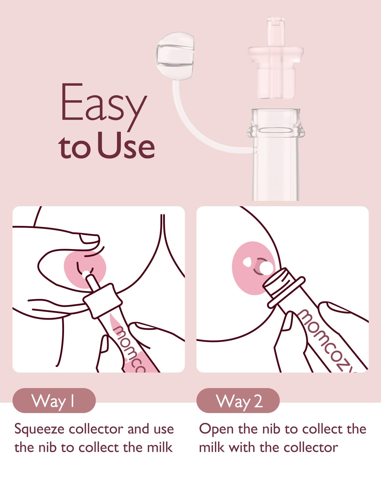 momcozy-colostrum-collector-reusable-breast-milk-collector-5ml-6-pack-with-stora image 4