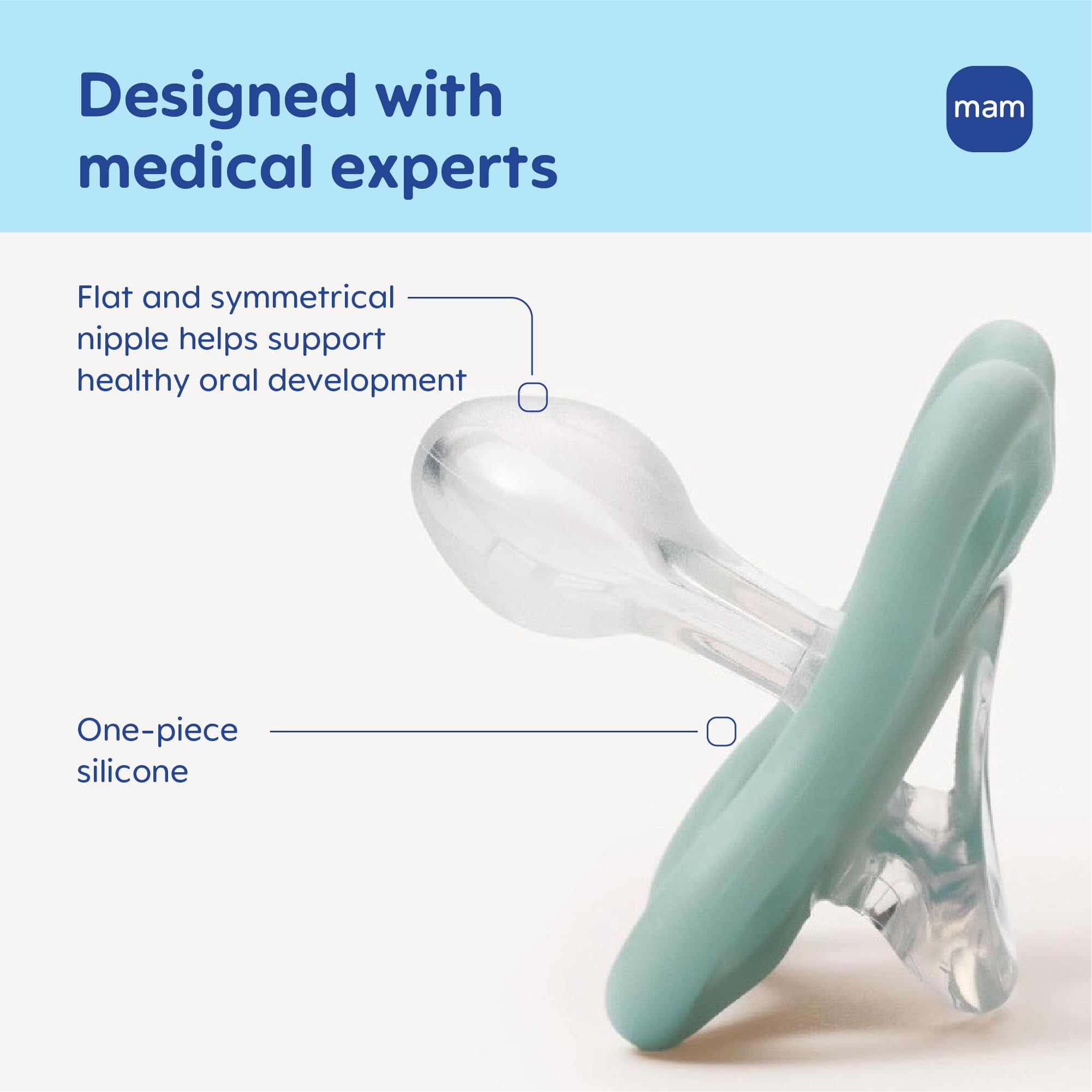 mam-comfort-baby-pacifiers-3-12-months-lightweight-one-piece-silicone-binky-bpa- image 4