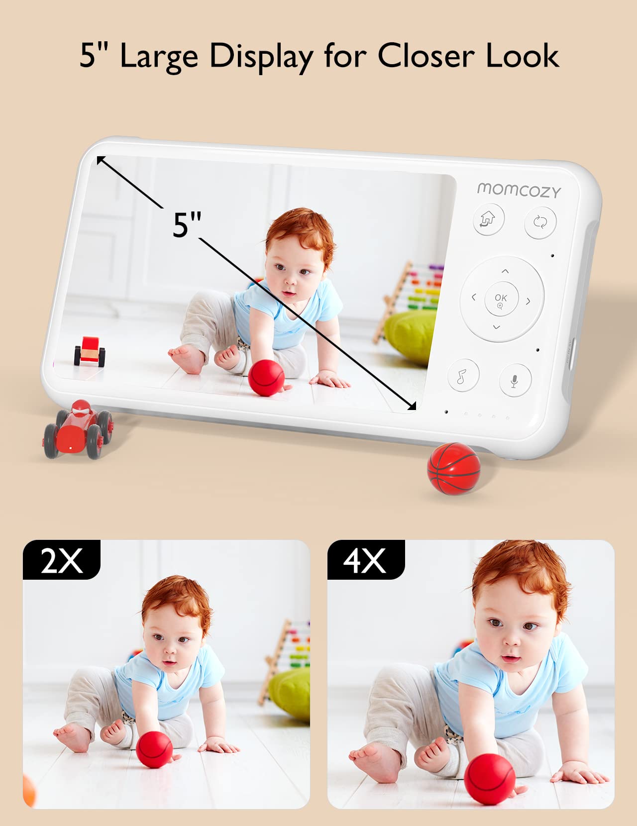 momcozy-video-baby-monitor-bm01-with-add-on-camera-1-screen-2-cameras-expandable image 3