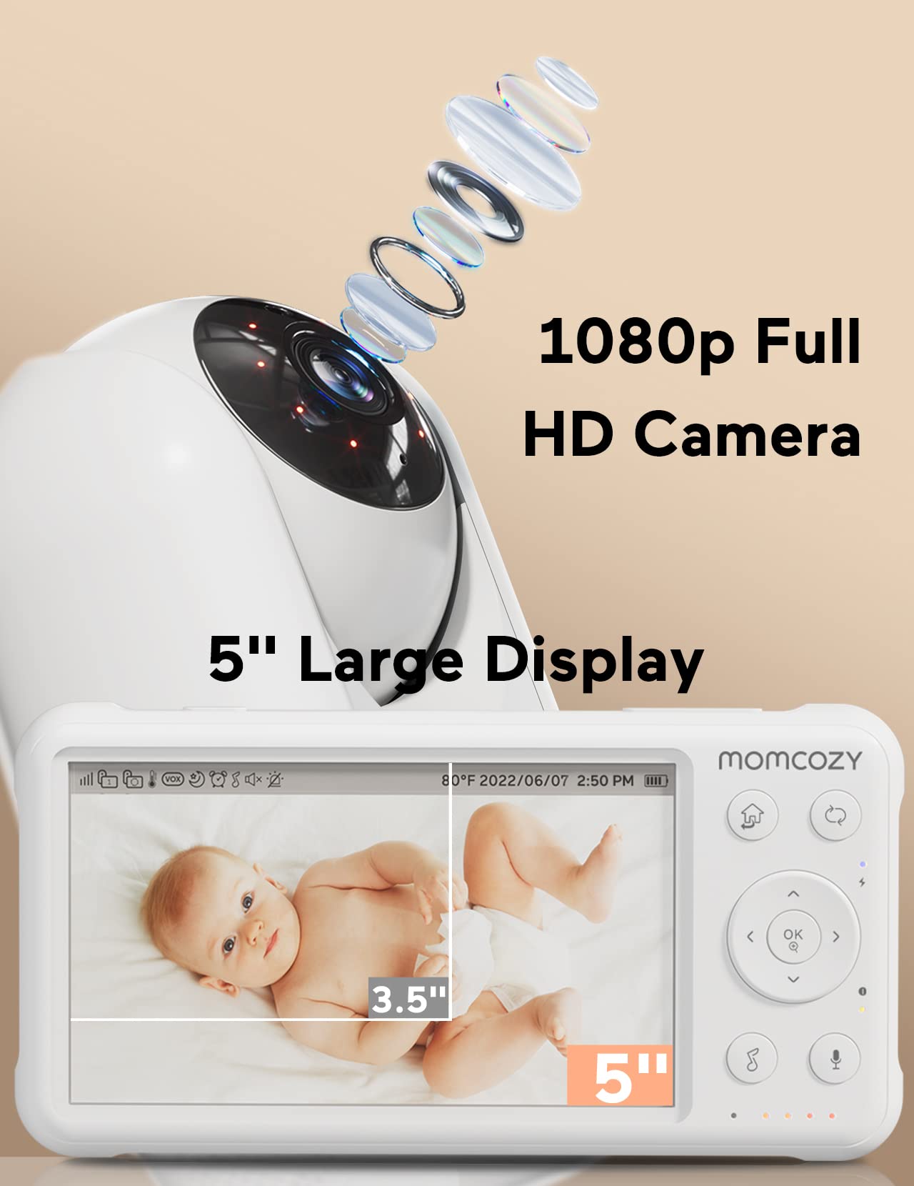 momcozy-video-baby-monitor-bm01-with-add-on-camera-1-screen-2-cameras-expandable image 5