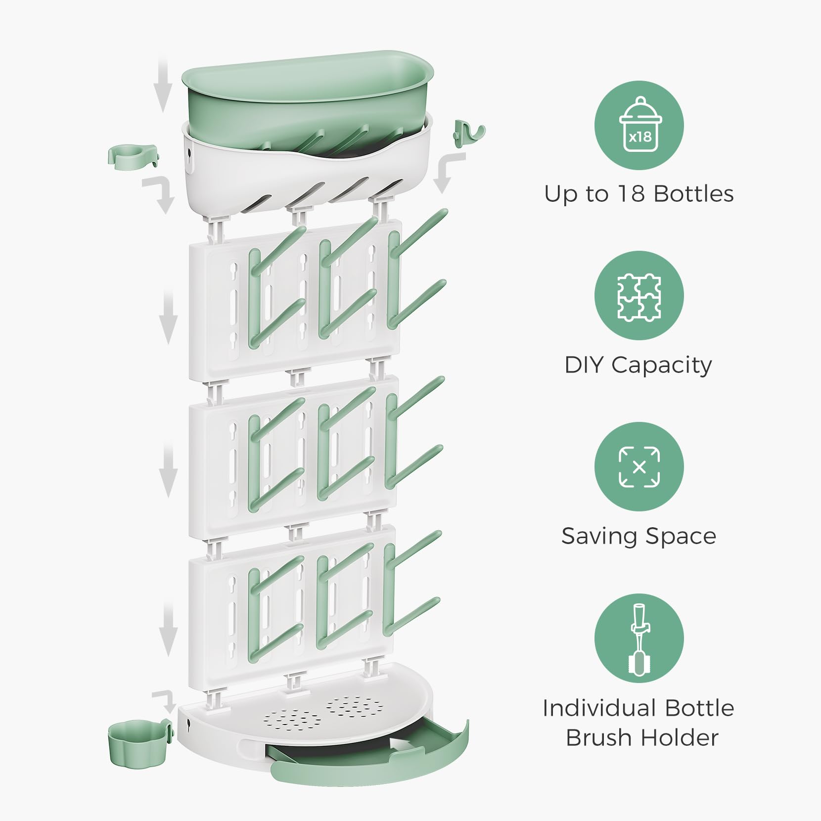 momcozy-diy-larger-bottle-drying-rack-for-18-bottles-bottle-brush-kit image 3