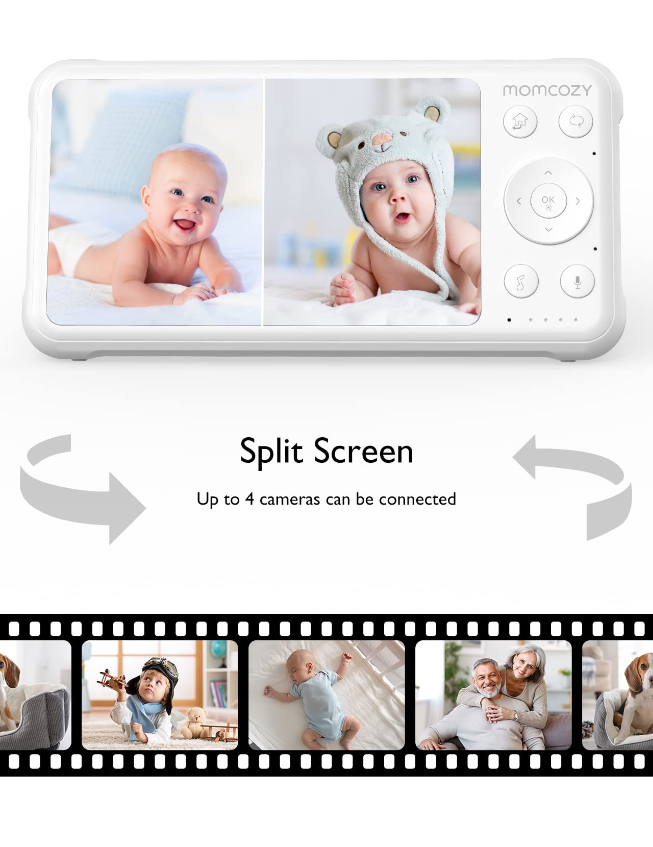 momcozy-video-baby-monitor-bm01-with-add-on-camera-1-screen-2-cameras-expandable image 2