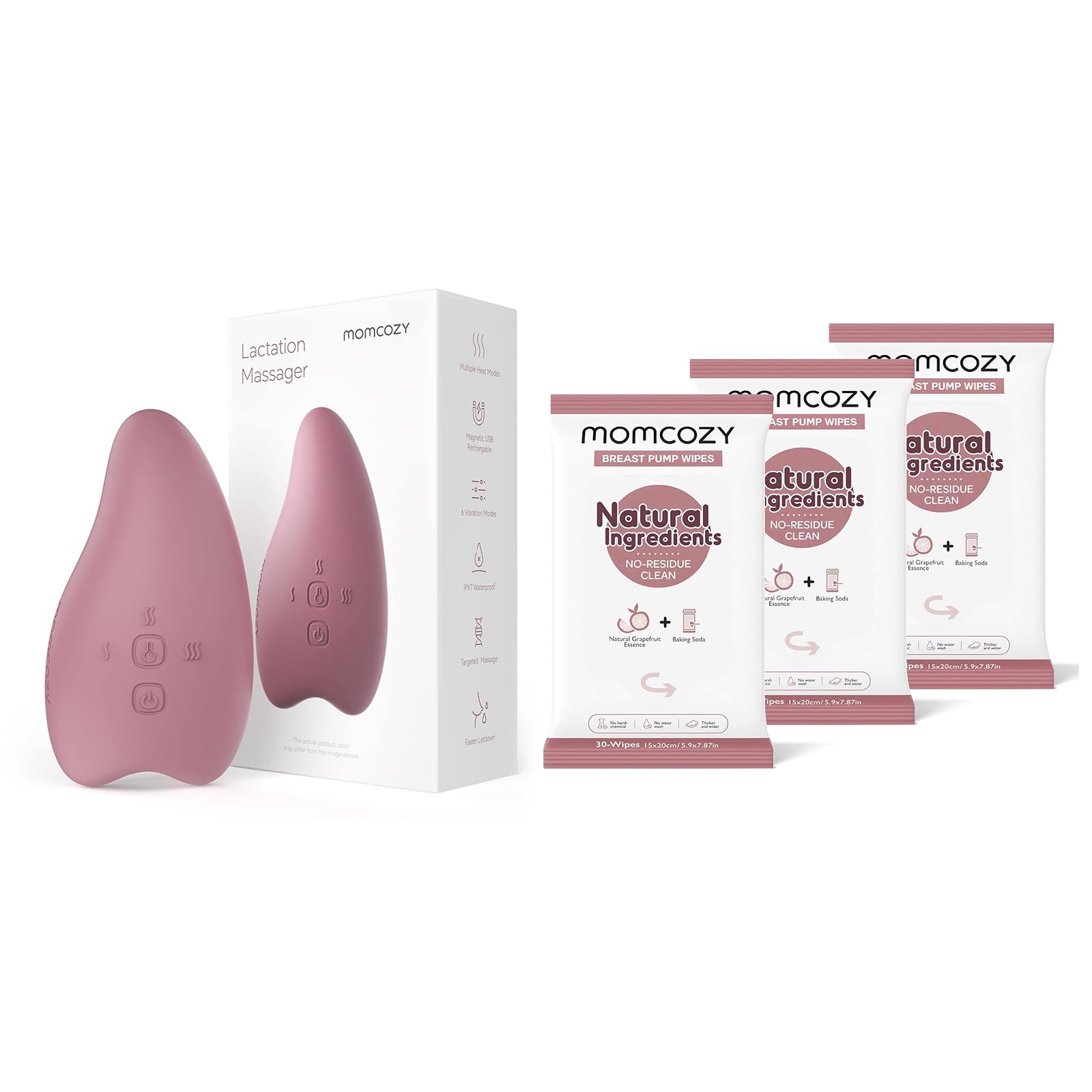 momcozy-warming-lactation-massager-breast-pump-wipes-30-count-pack-of-3 image 1