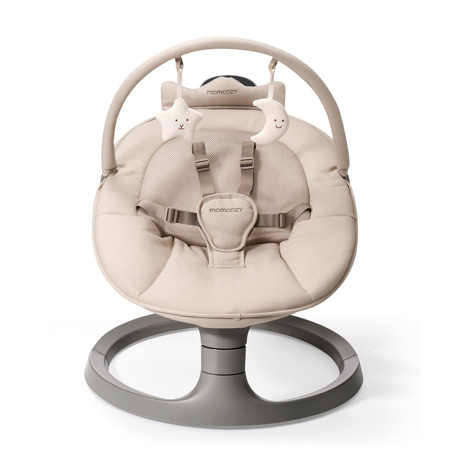 momcozy-2-in-1-electric-baby-swing-with-dual-arm-support-converts-to-toddler-sea image 1