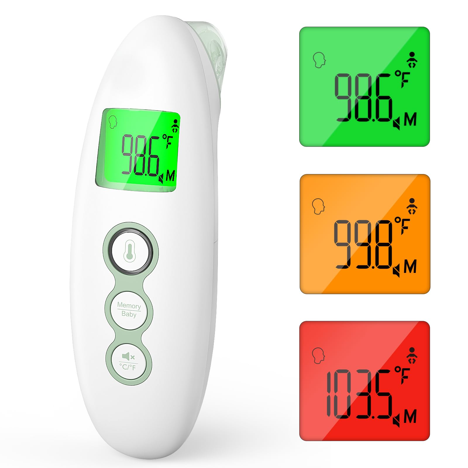 momcozy-non-contact-infrared-thermometer-for-forehead-and-ear-digital-with-child image 1