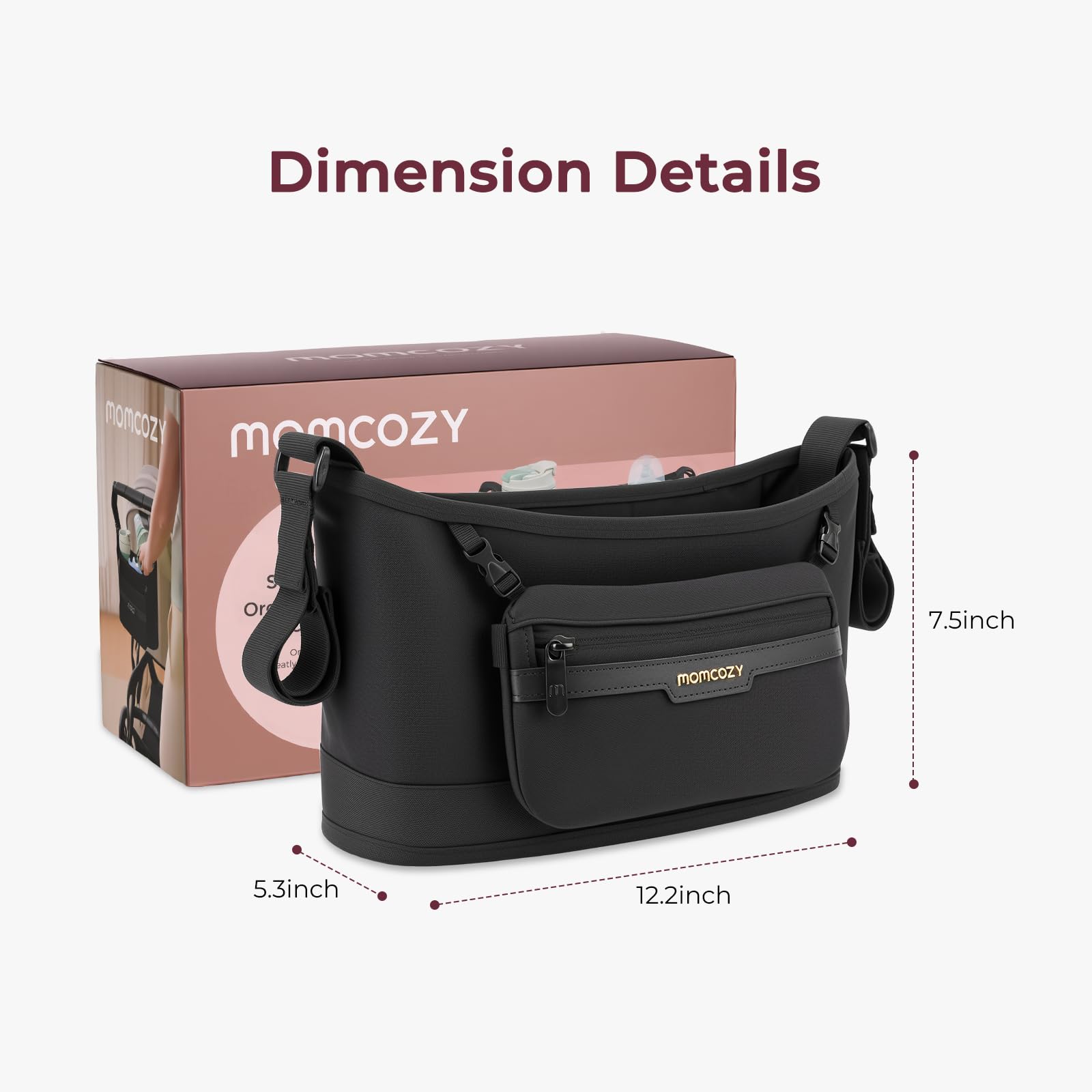 momcozy-universal-stroller-organizer-stroller-caddy-with-insulated-cup-holders-s image 8
