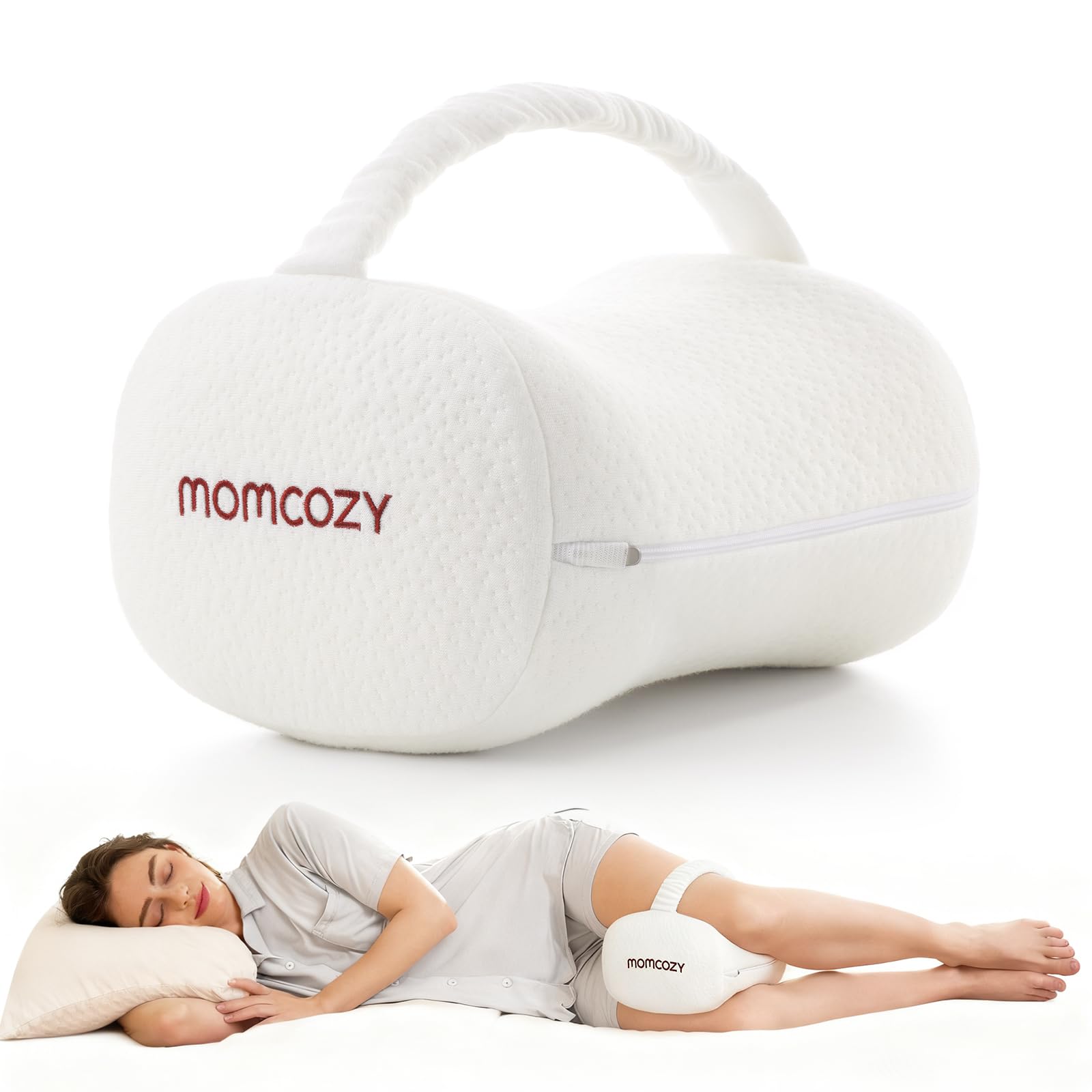 momcozy-knee-pillow-for-side-sleepers-soft-memory-foam-pinch-free-design-relieve image 1