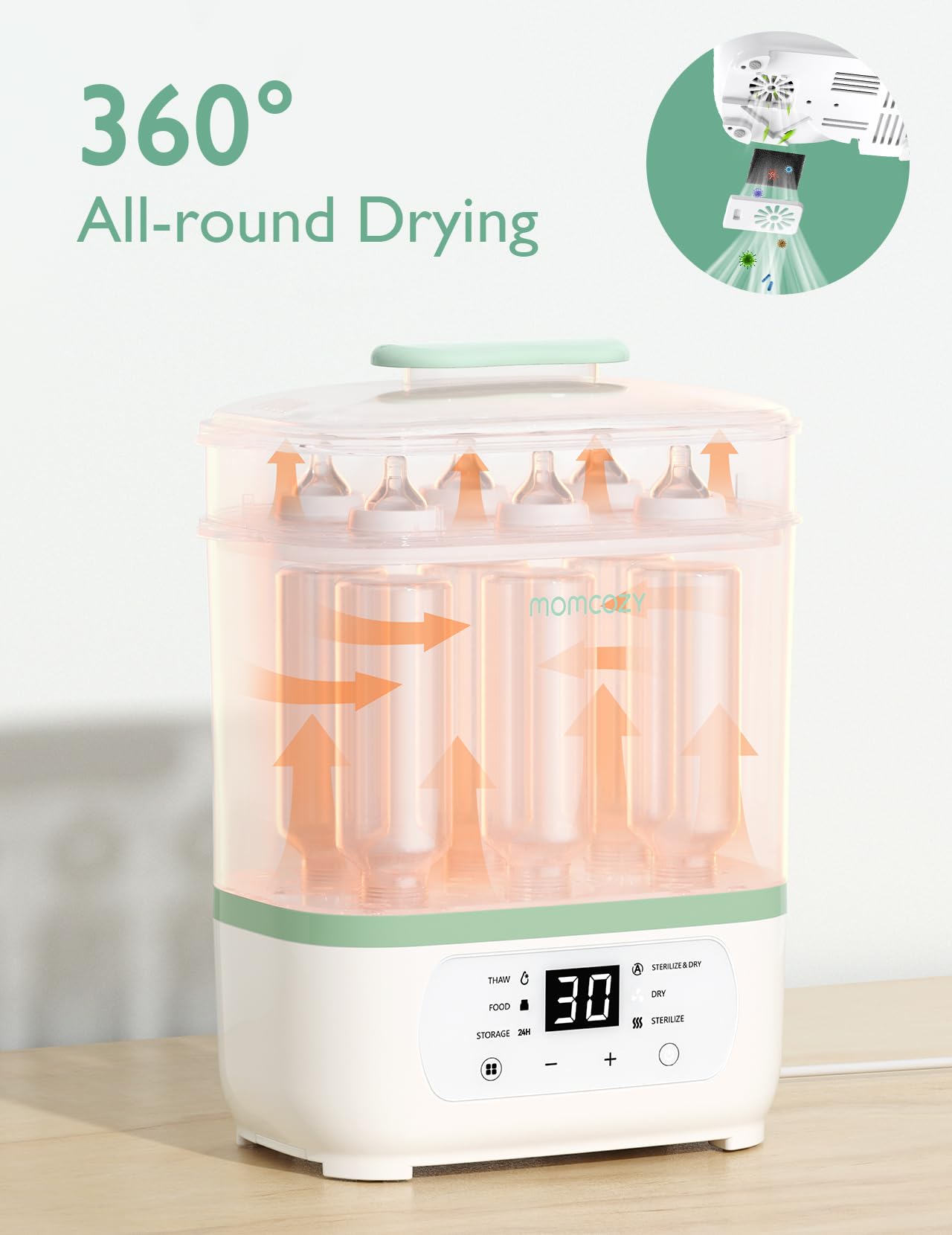 momcozy-8-in-1-electric-steam-sterilizer-and-dryer-for-baby-bottles image 3
