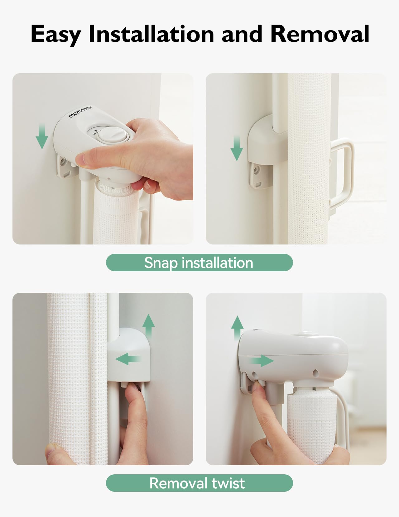 momcozy-auto-locking-retractable-mesh-baby-gate-33-tall-55-wide image 6