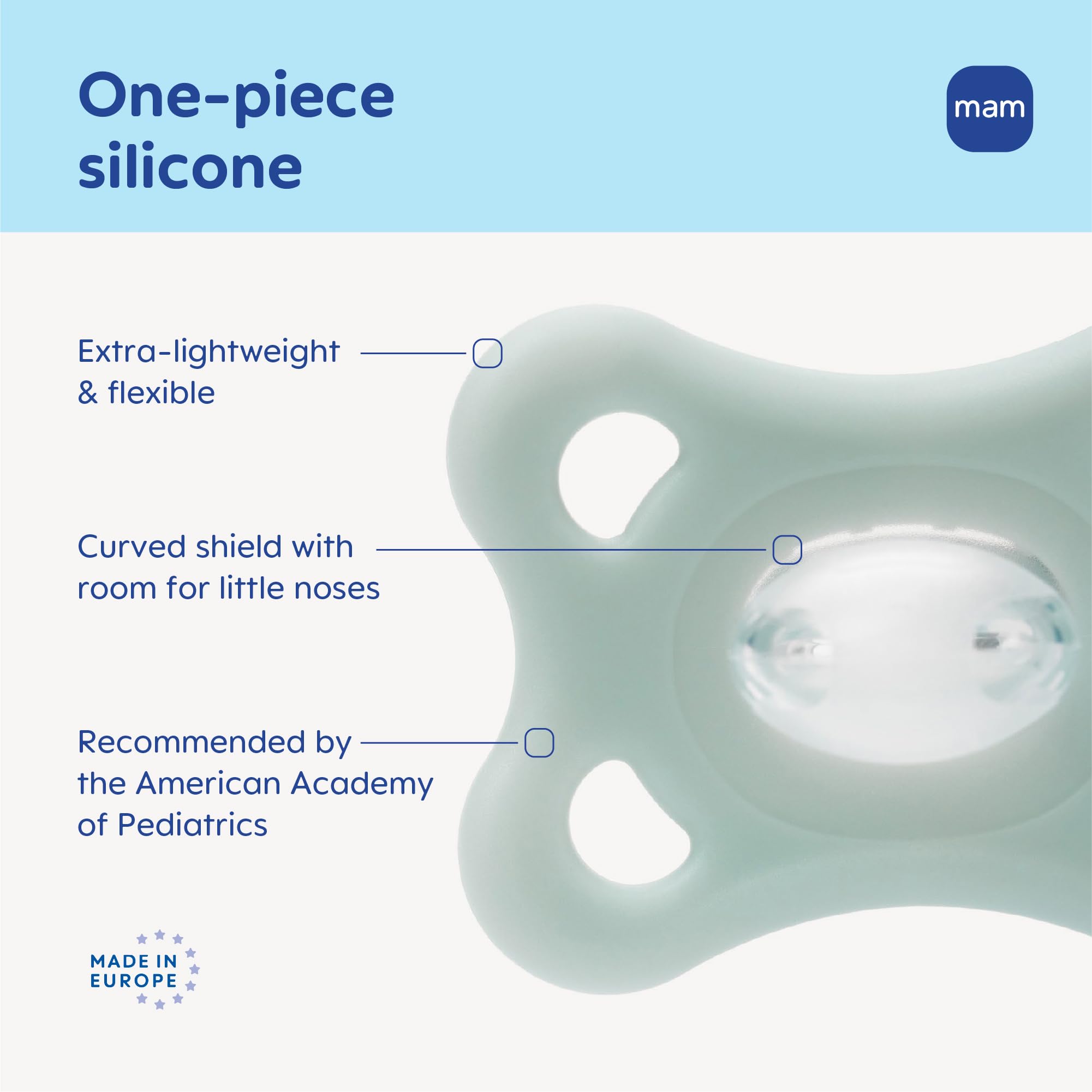 mam-comfort-baby-pacifiers-3-12-months-lightweight-one-piece-silicone-binky-bpa- image 3