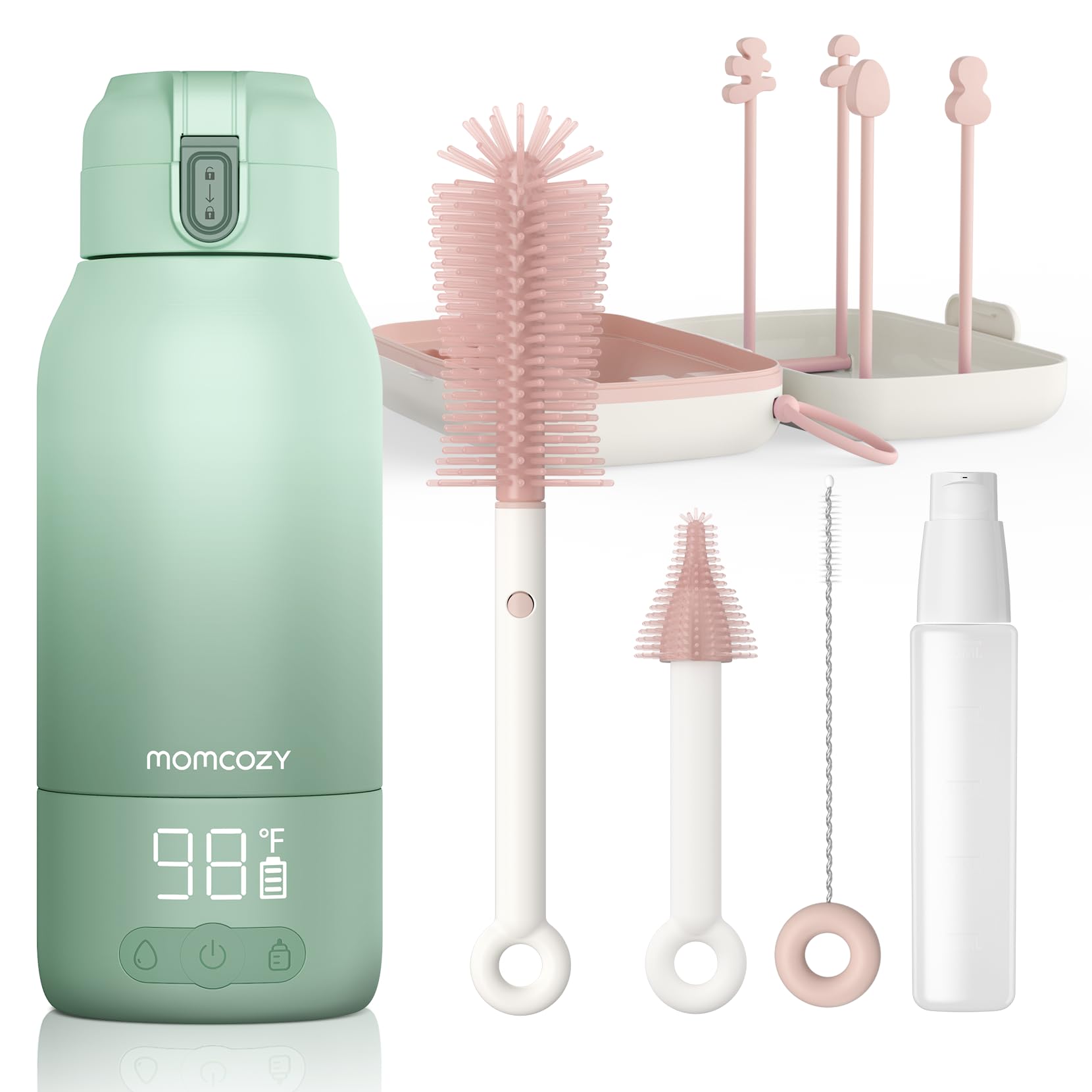 momcozy-portable-milk-warmer-for-travel-bottle-brush-set-17oz-dual-heating-modes image 1