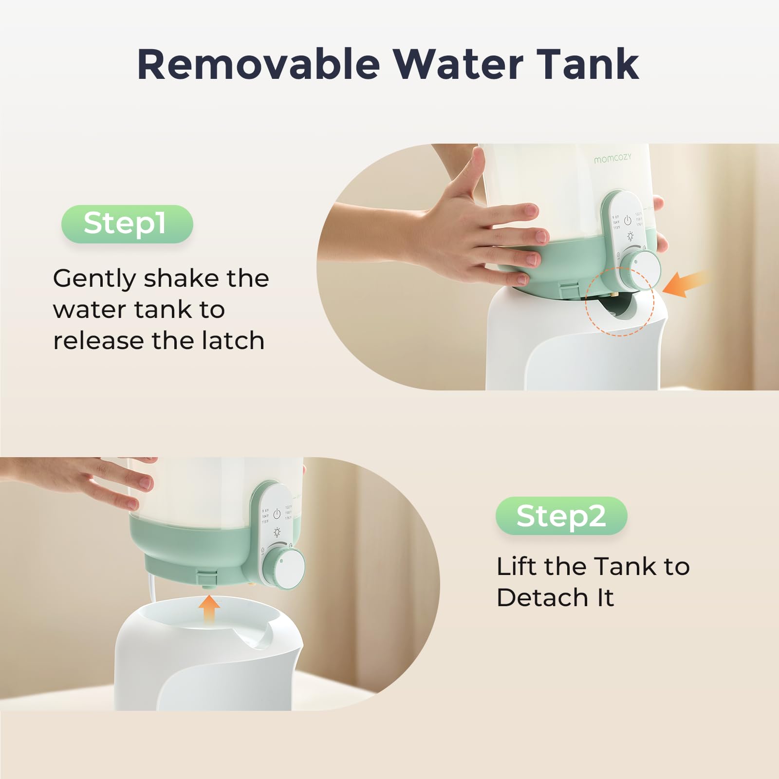 momcozy-instant-water-warmer-for-baby-formula-57-oz-detachable-tank-6-temperatur image 7