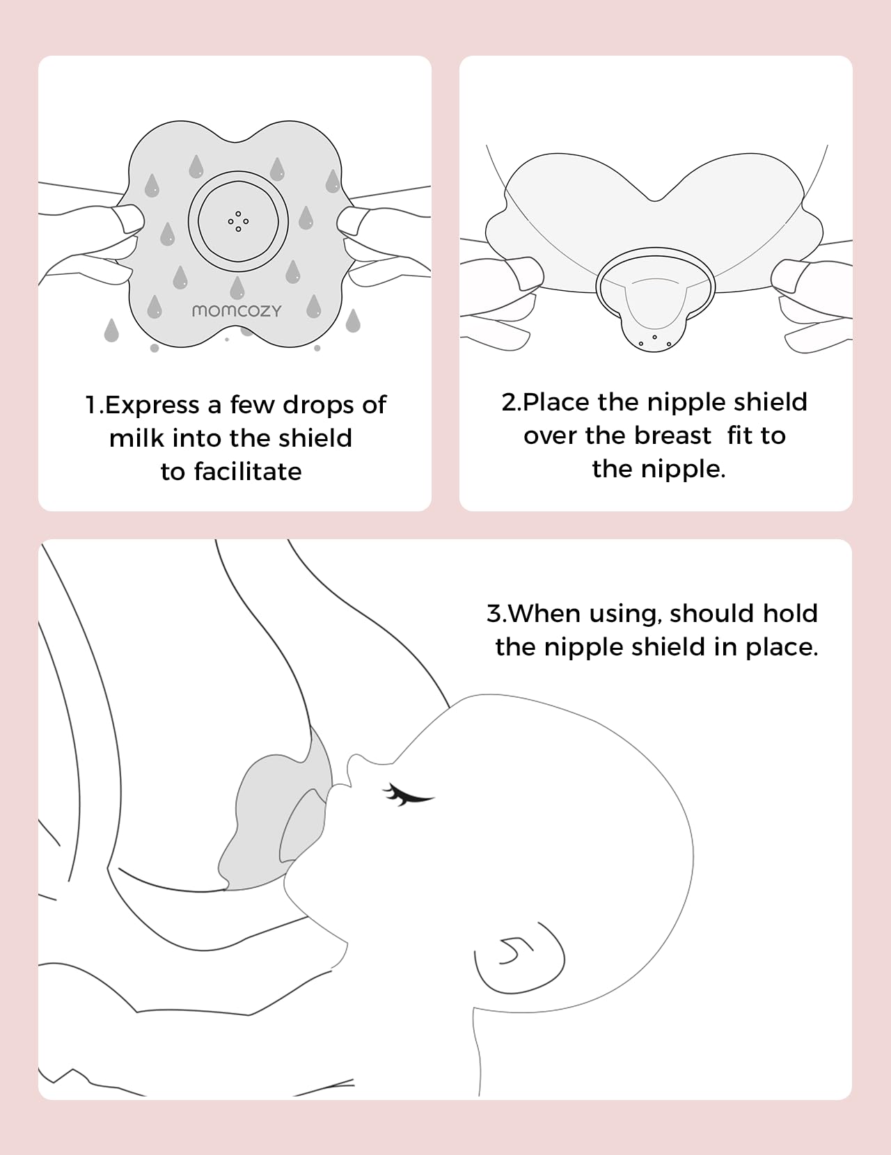 momcozy-nipple-shields-for-breastfeeding-24mm-food-grade-silicone-flower-shaped- image 6