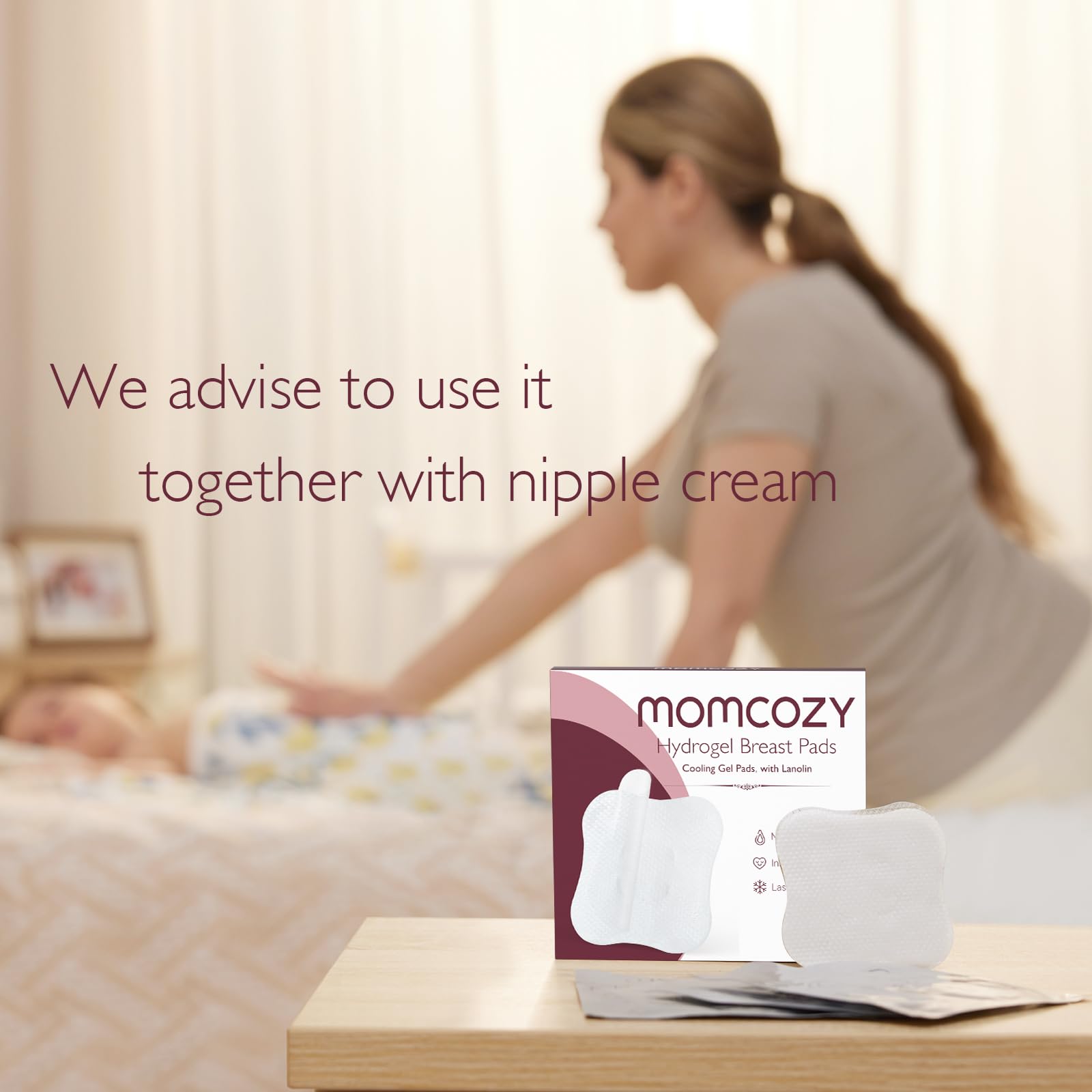 momcozy-hydrogel-nursing-pads-with-lanolin-20-count-individually-wrapped-instant image 8