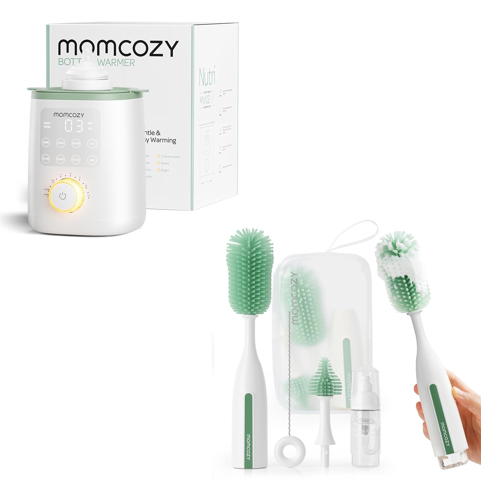 momcozy-nutri-bottle-warmer-momcozy-bottle-brush-kit-pro image 1