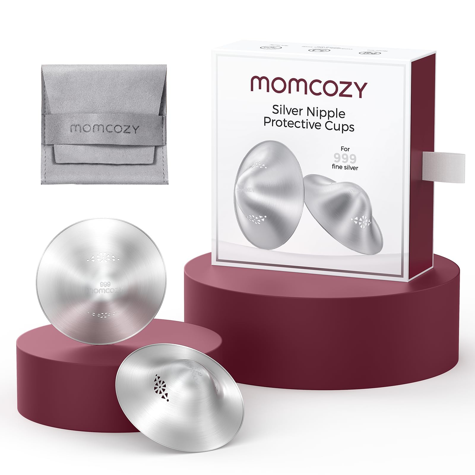 momcozy-999-silver-nursing-cups-with-original-perforated-breathable-design-metal image 1