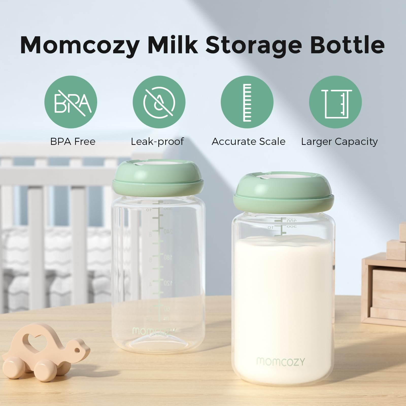 momcozy-natural-baby-bottle-11-oz-wide-neck-bpa-free-breast-milk-storage-feeding image 2