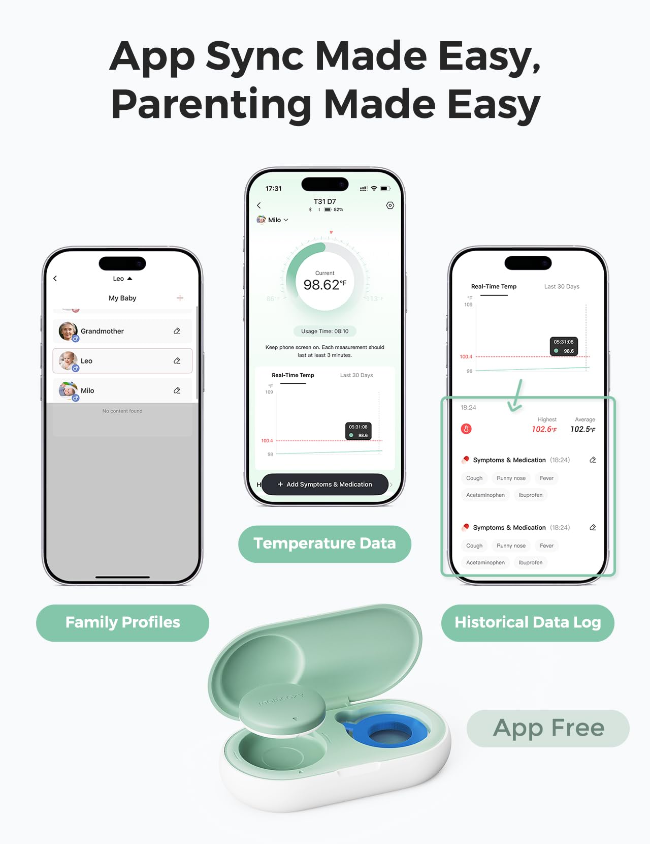 momcozy-wearable-smart-thermometer-for-baby-medical-grade-accuracy-app-monitorin image 8