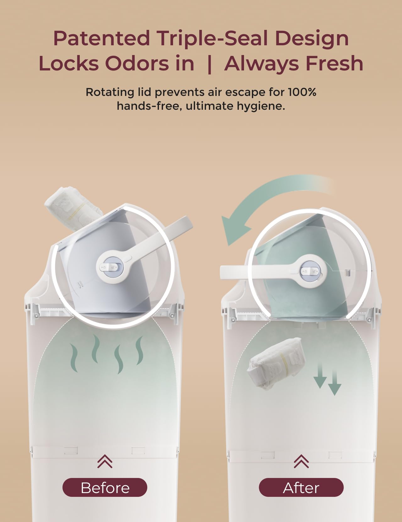 momcozy-diaper-pail-with-triple-seal-odor-control-wide-opening-ergonomic-height- image 2