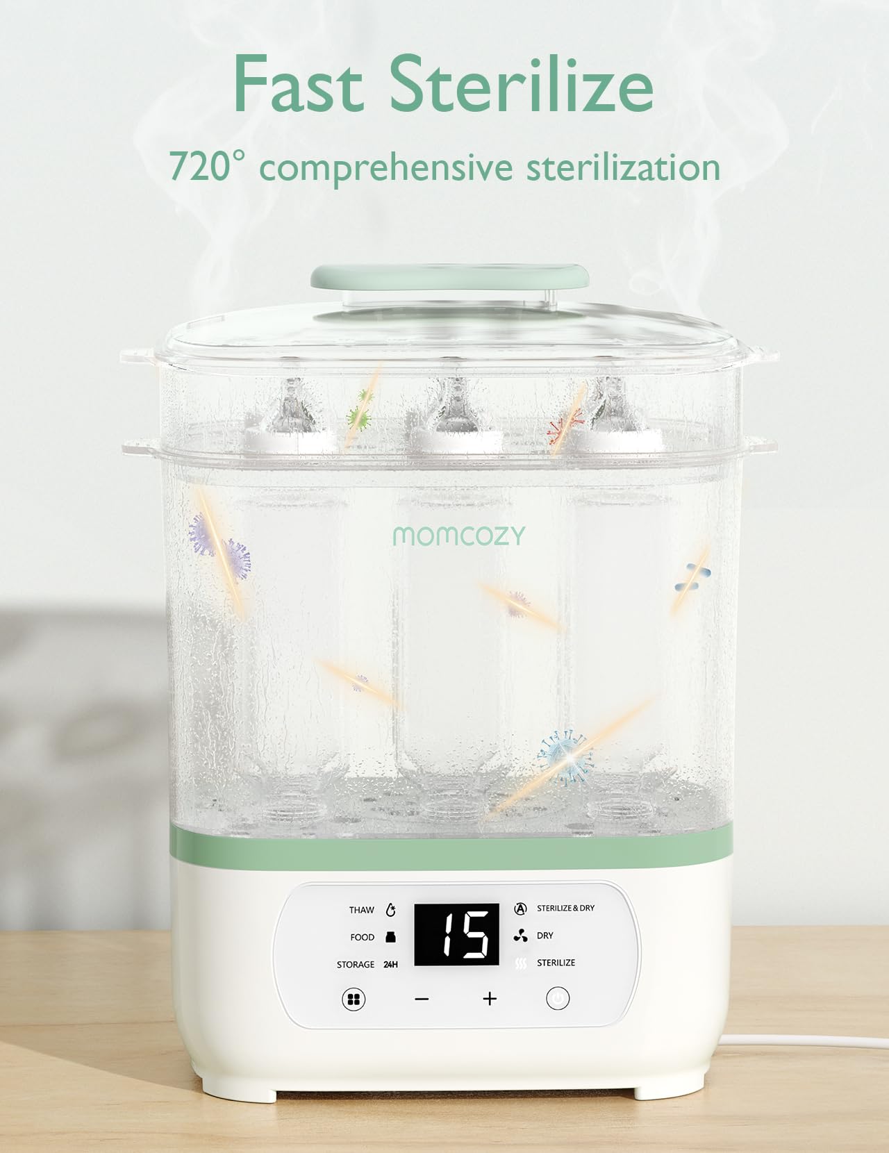momcozy-8-in-1-electric-steam-sterilizer-and-dryer-for-baby-bottles image 2