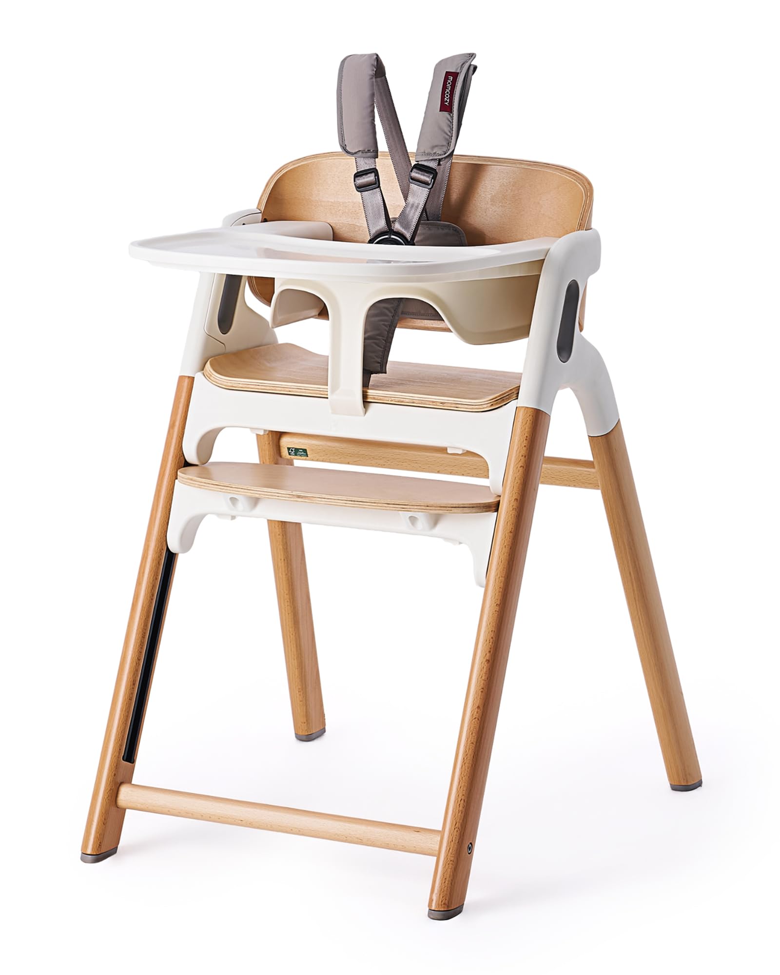 momcozy-dinerpal-wooden-high-chair-5-in-1-convertible-baby-highchair-to-adult-ch image 1