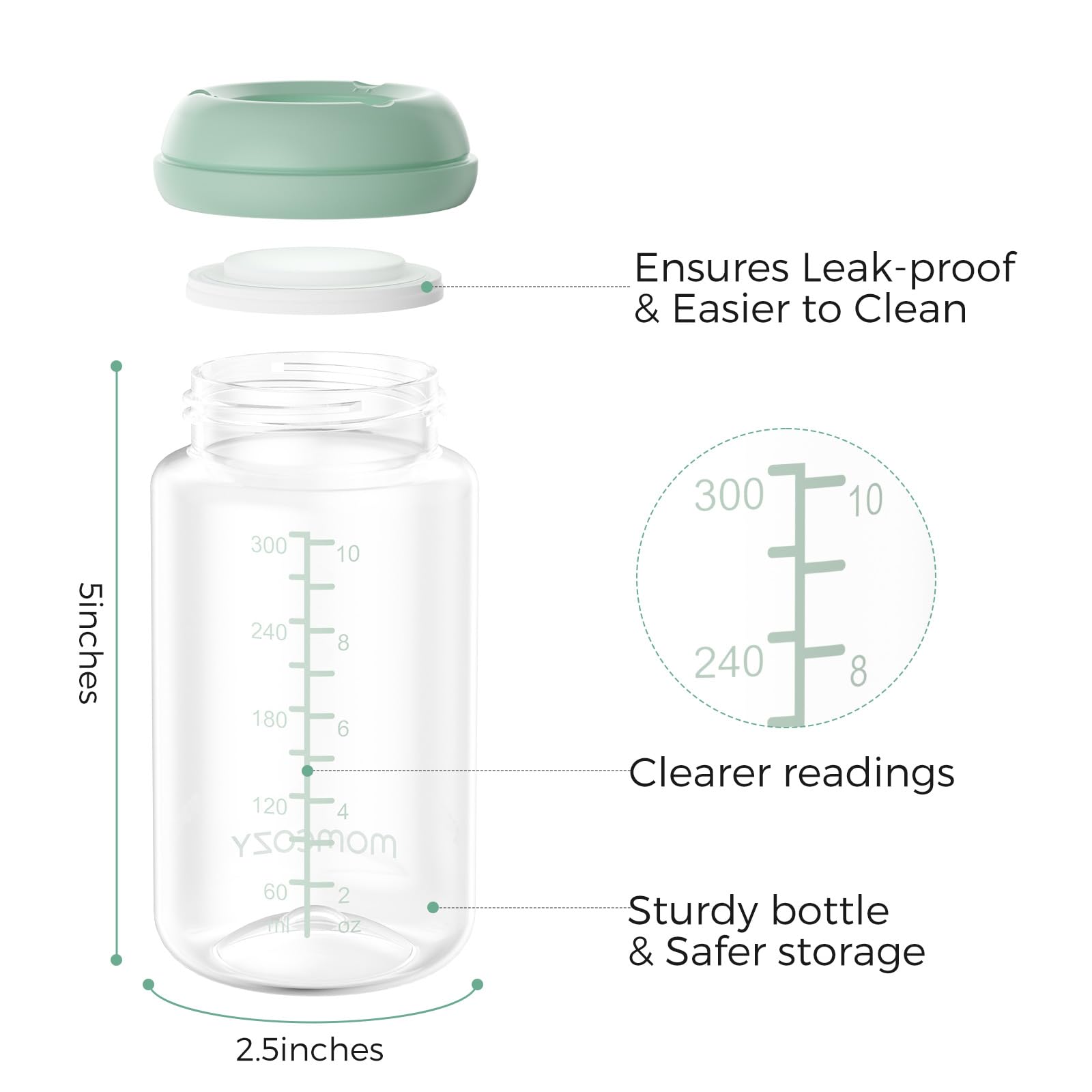 momcozy-natural-baby-bottle-11-oz-wide-neck-bpa-free-breast-milk-storage-feeding image 6