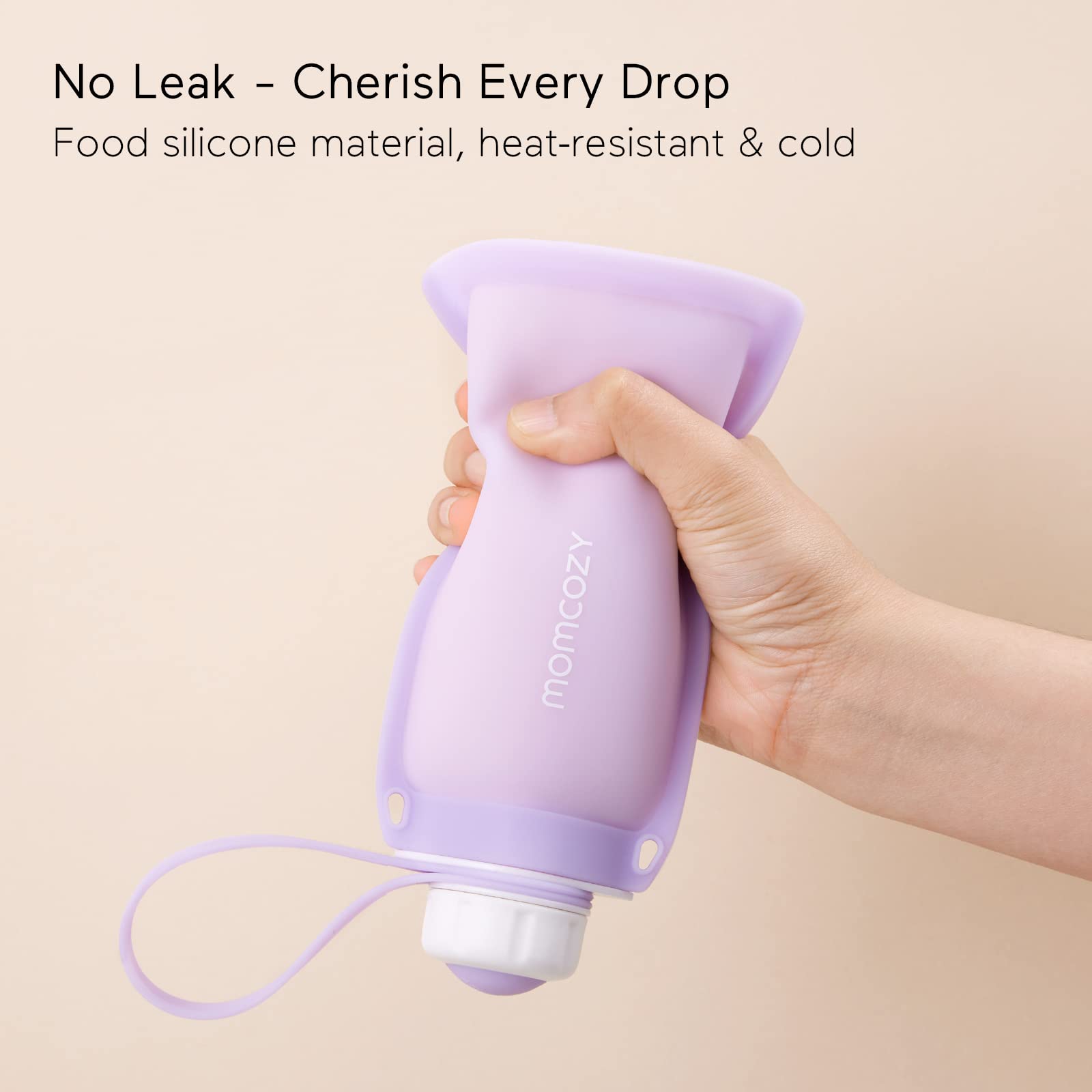 momcozy-silicone-breastmilk-storage-bags-reusable-8-5oz-5-pack-leak-proof-bpa-fr image 3