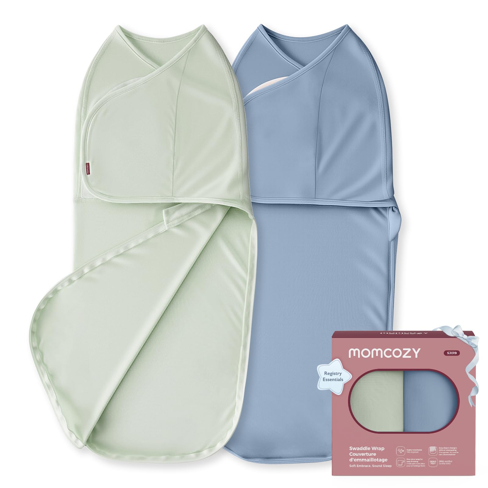 momcozy-anti-startle-swaddle-for-newborns-0-3-months-quiet-velcro-zip-sleep-sack image 1