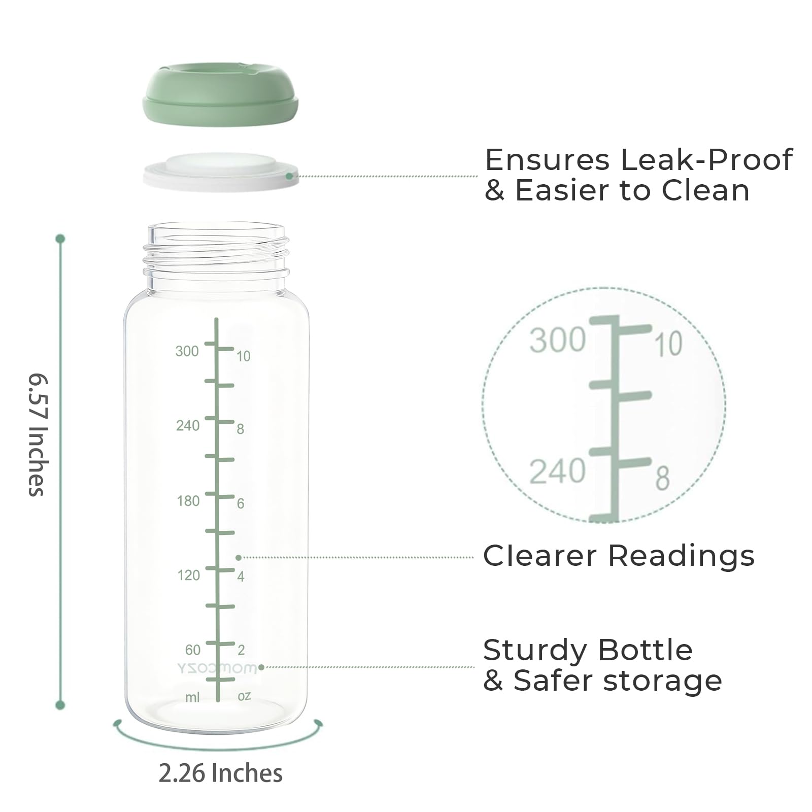 momcozy-natural-baby-bottle-12oz-narrow-neck-breast-milk-storage-bottles-bpa-fre image 6