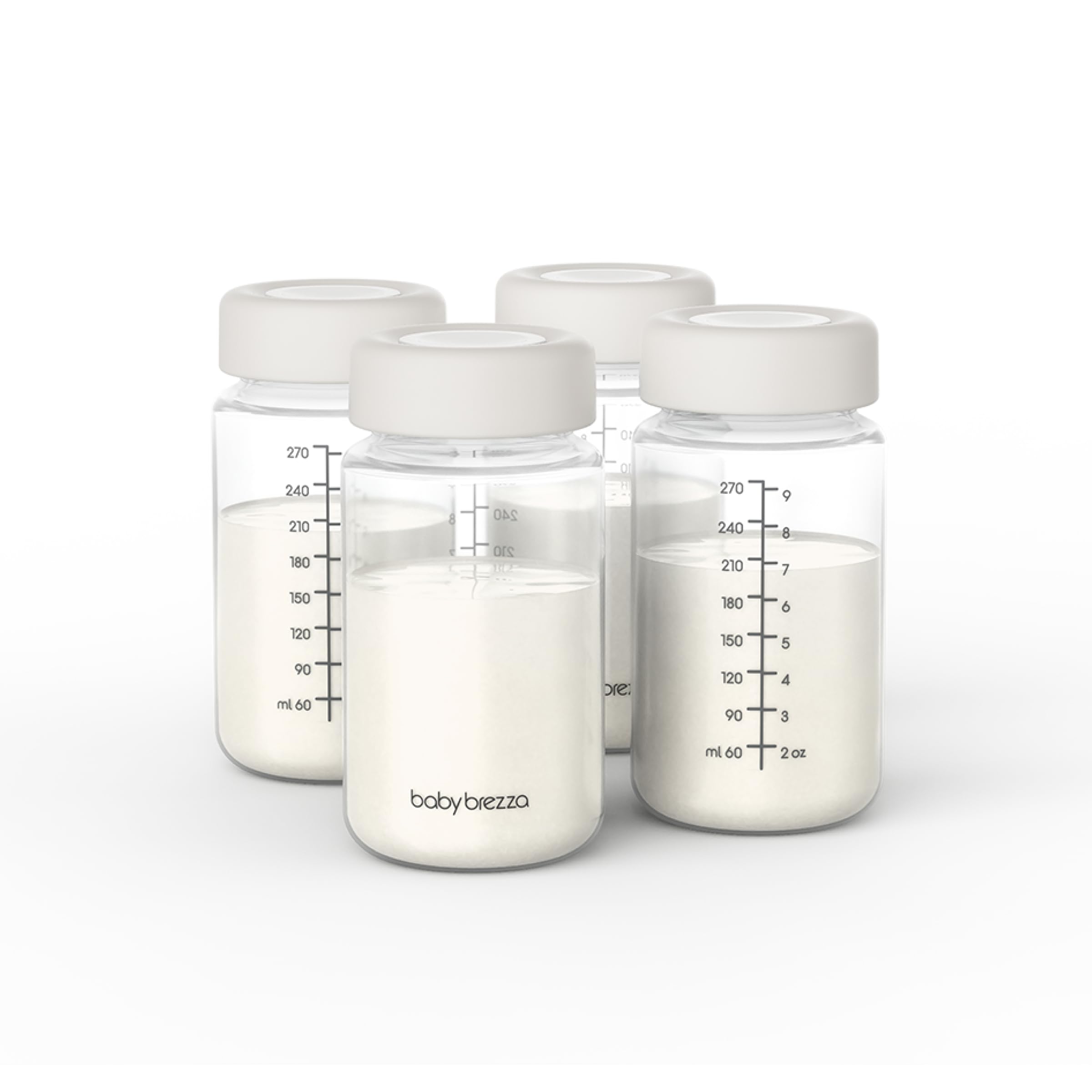 baby-brezza-replacement-breastmilk-cooler-storage-bottles-plastic-10-oz-4-pack image 1
