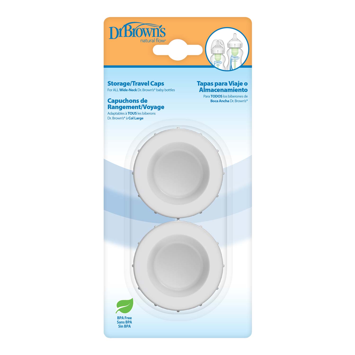 dr-brown-s-natural-flow-wide-neck-storage-travel-caps-2-pack image 2