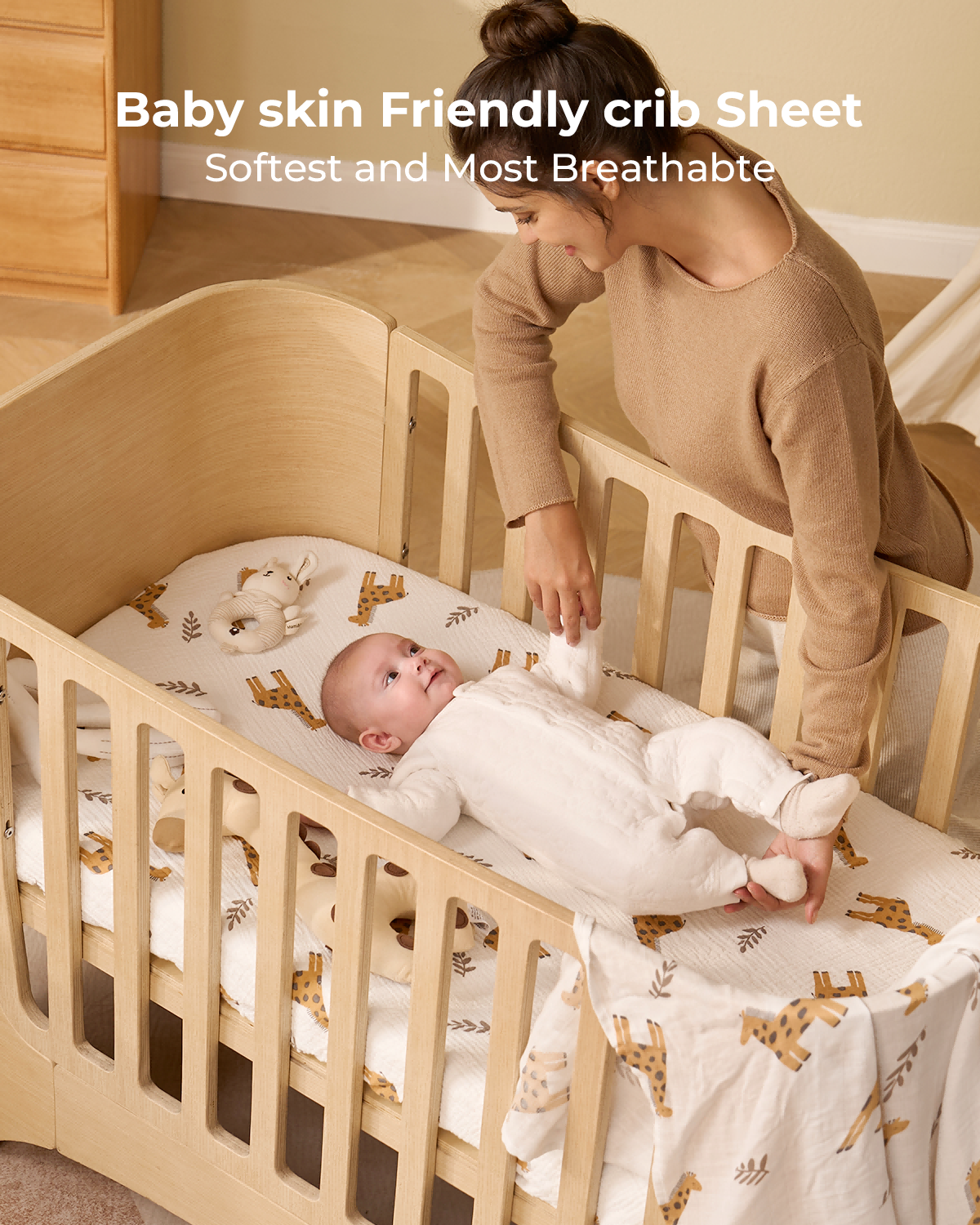 momcozy-muslin-fitted-crib-sheets-2-sizes-bravery-giraffe image 7