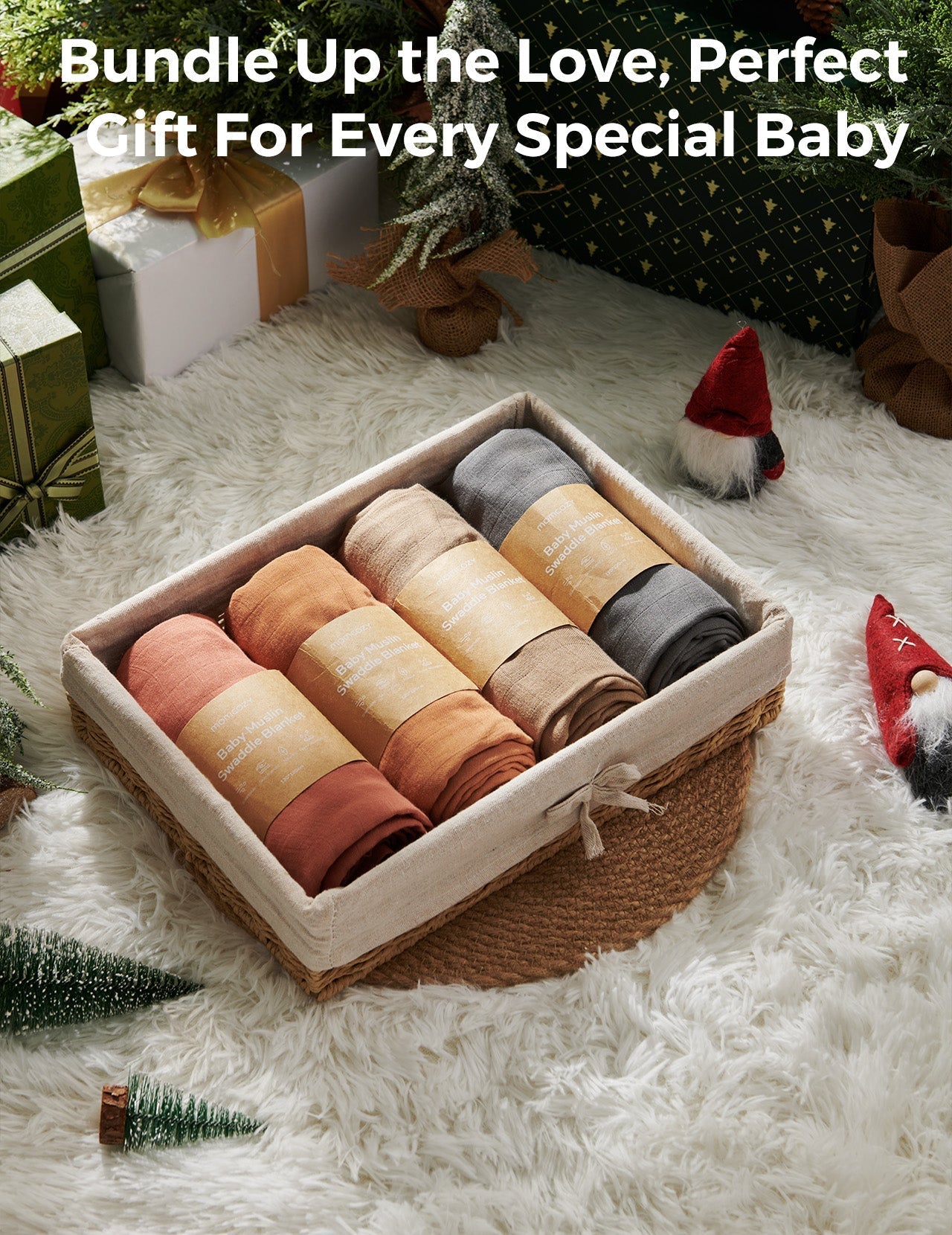 momcozy-softness-swaddle-blankets-brown-4-pack image 5
