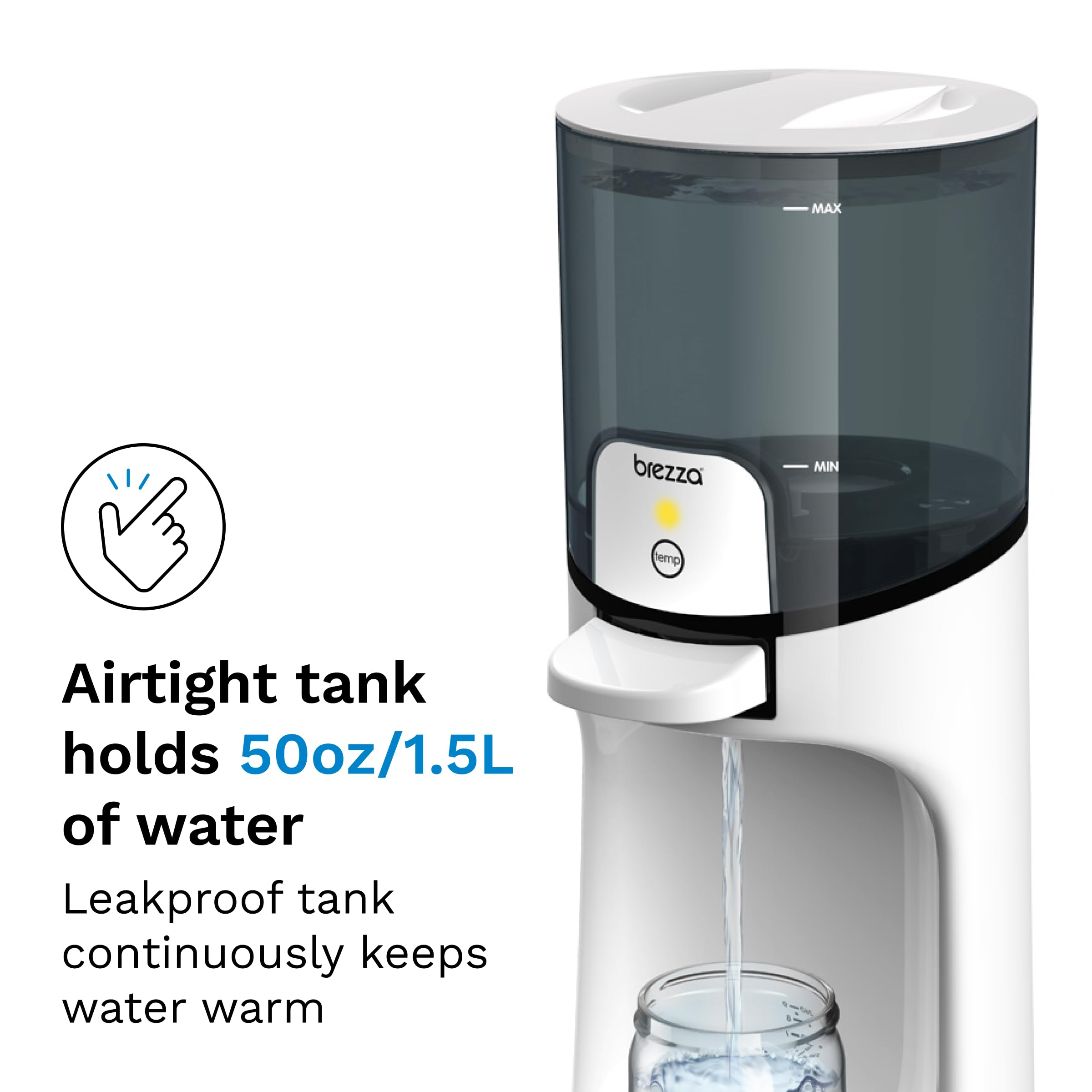baby-brezza-instant-baby-bottle-maker-with-3-temperature-settings-50oz-tank-capa image 7