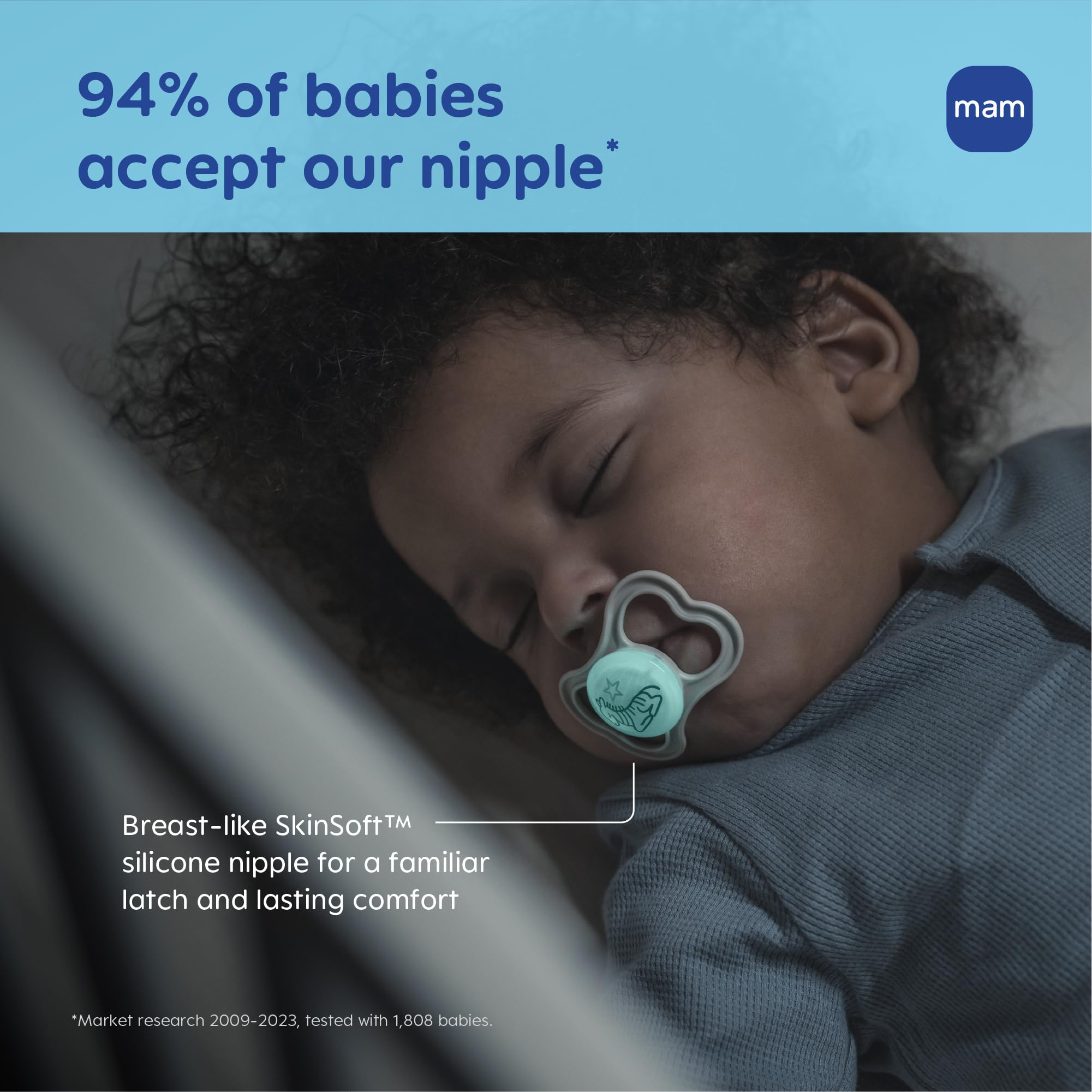 mam-air-pacifiers-for-babies-6-16-months-glow-in-the-dark-extra-airflow-sensitiv image 6