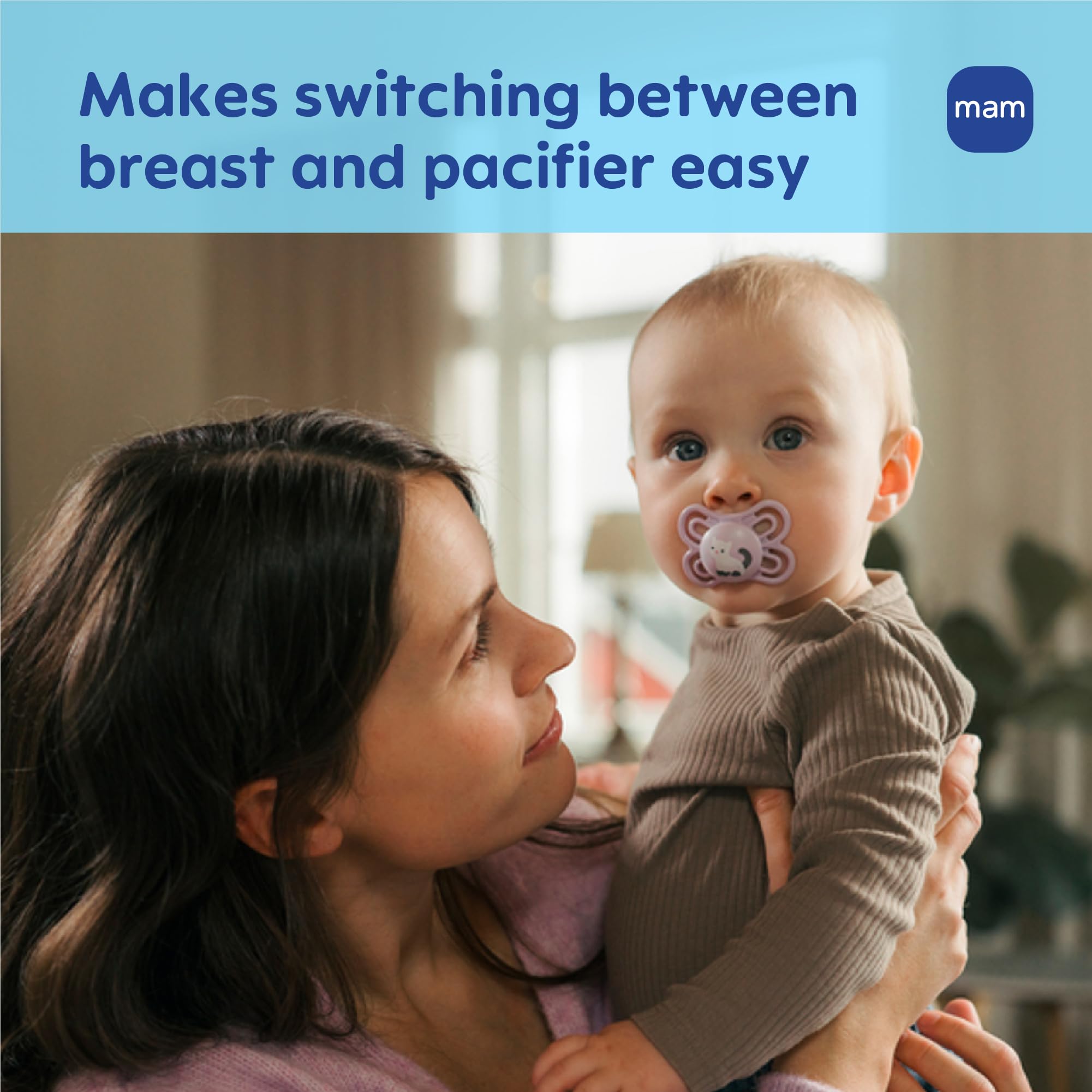mam-perfect-baby-pacifier-0-6-months-extra-thin-nipple-2-pack-with-sterilizer-ca image 5